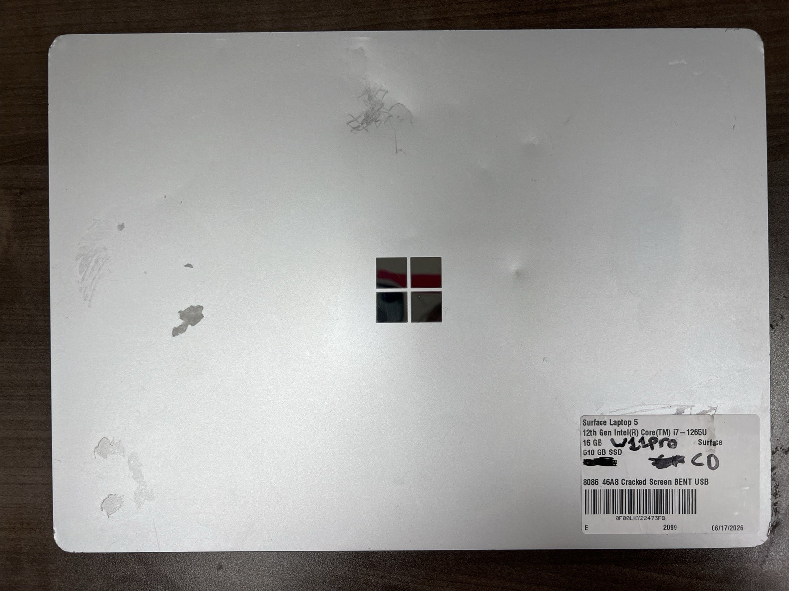 Microsoft Surface Laptop 5 i7-1265U 16GB 510GB SSD *read