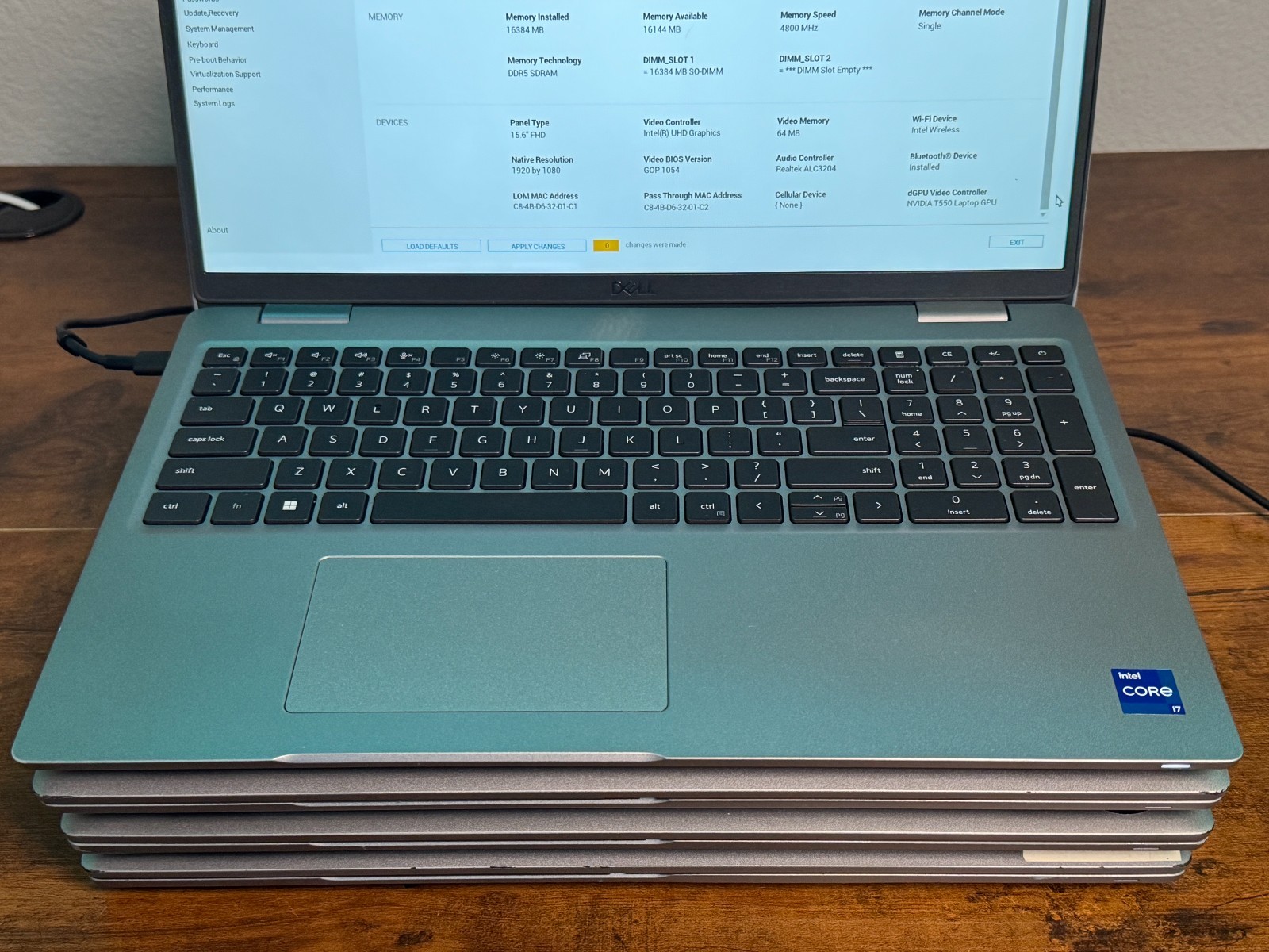 A lot of 4 Dell Precision 3570 15″ Intel i7-1265U 16GB RAM DDR5 NO SSD T550 GPU