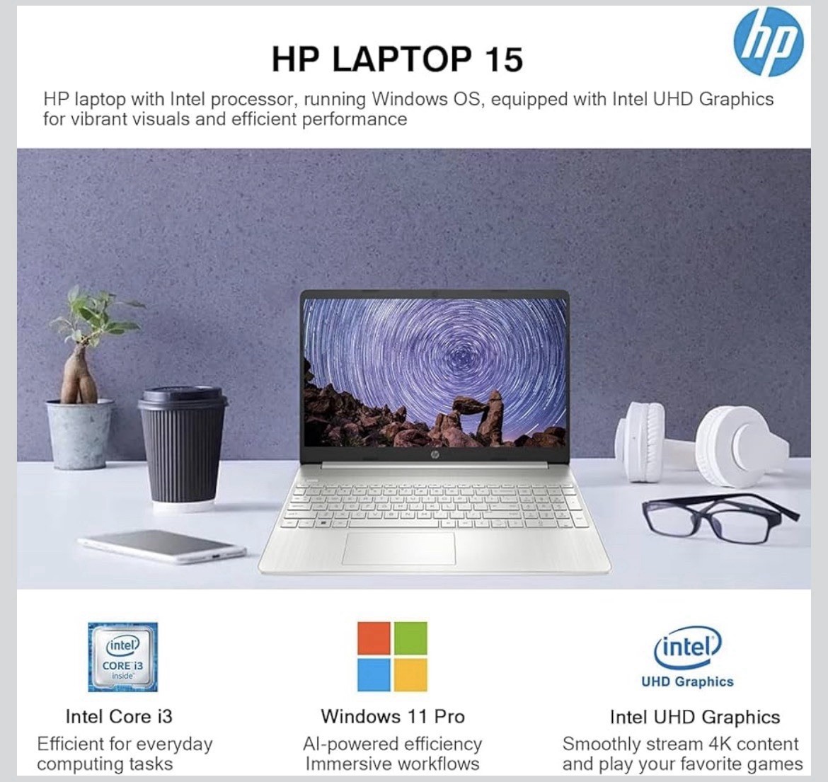 HP Touchscreen Laptop 2025 Flagship 15.6″ HD, Lifetime Office 2024, 32GB RAM,