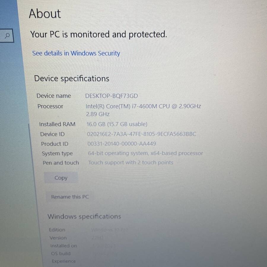 Lenovo ThinkPad T540p Core i7 4600M 2.9GHz 16GB RAM 500GB HDD Win Pro w/ charger