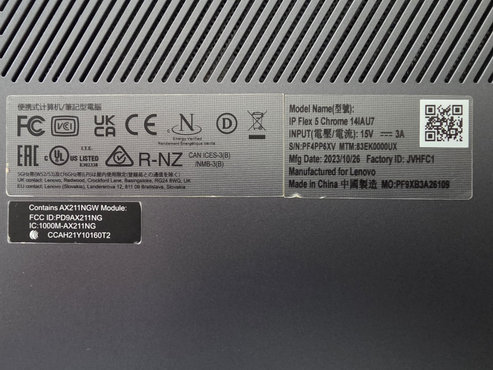 Lenovo Flex 5i Cromebook Plus 14″ FHD+ Touch i3-1315U 8GB 128GB