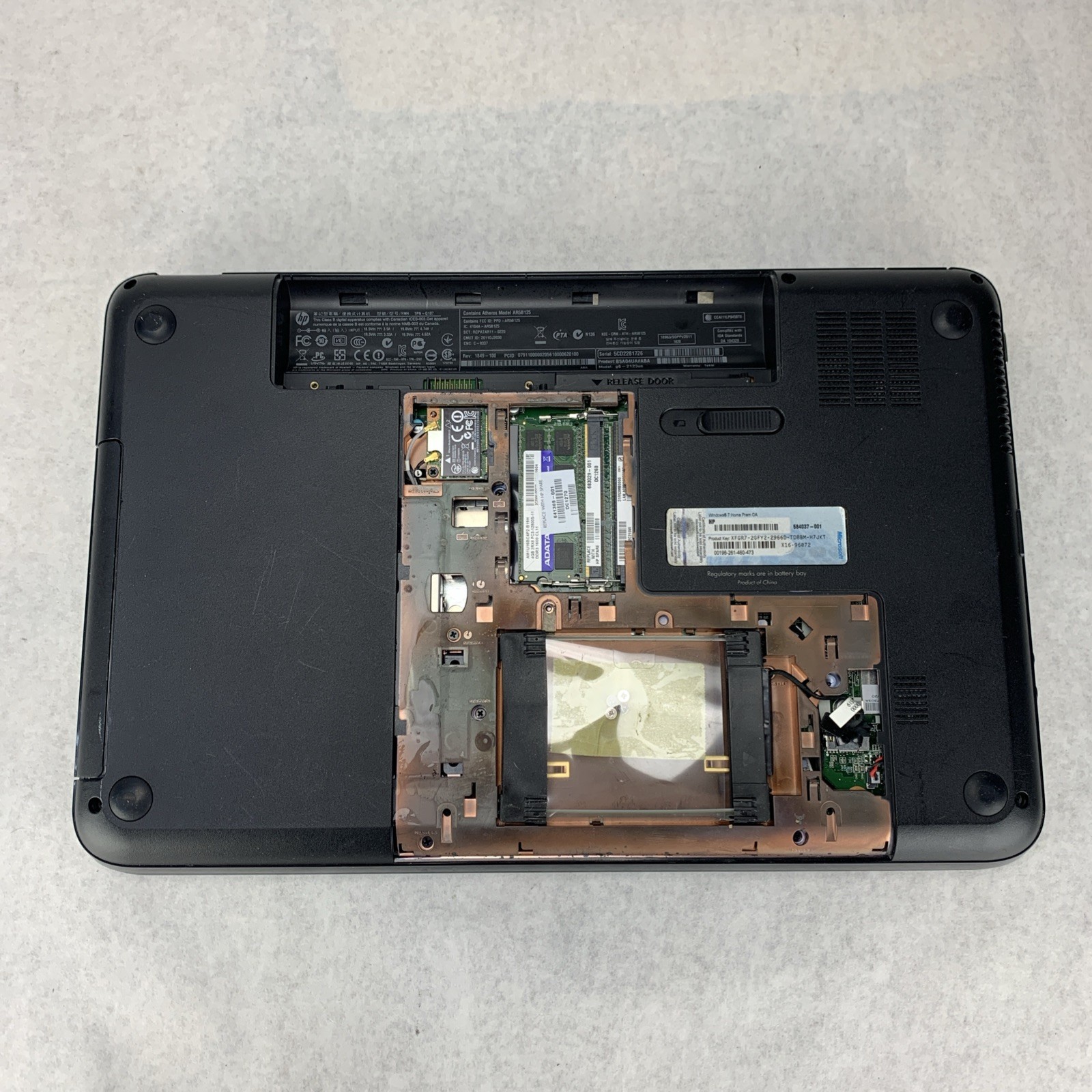 HP Pavilion G6 AMD A6-4400M 2.70GHz 4GB RAM 15.6″ No Battery No HDD No OS
