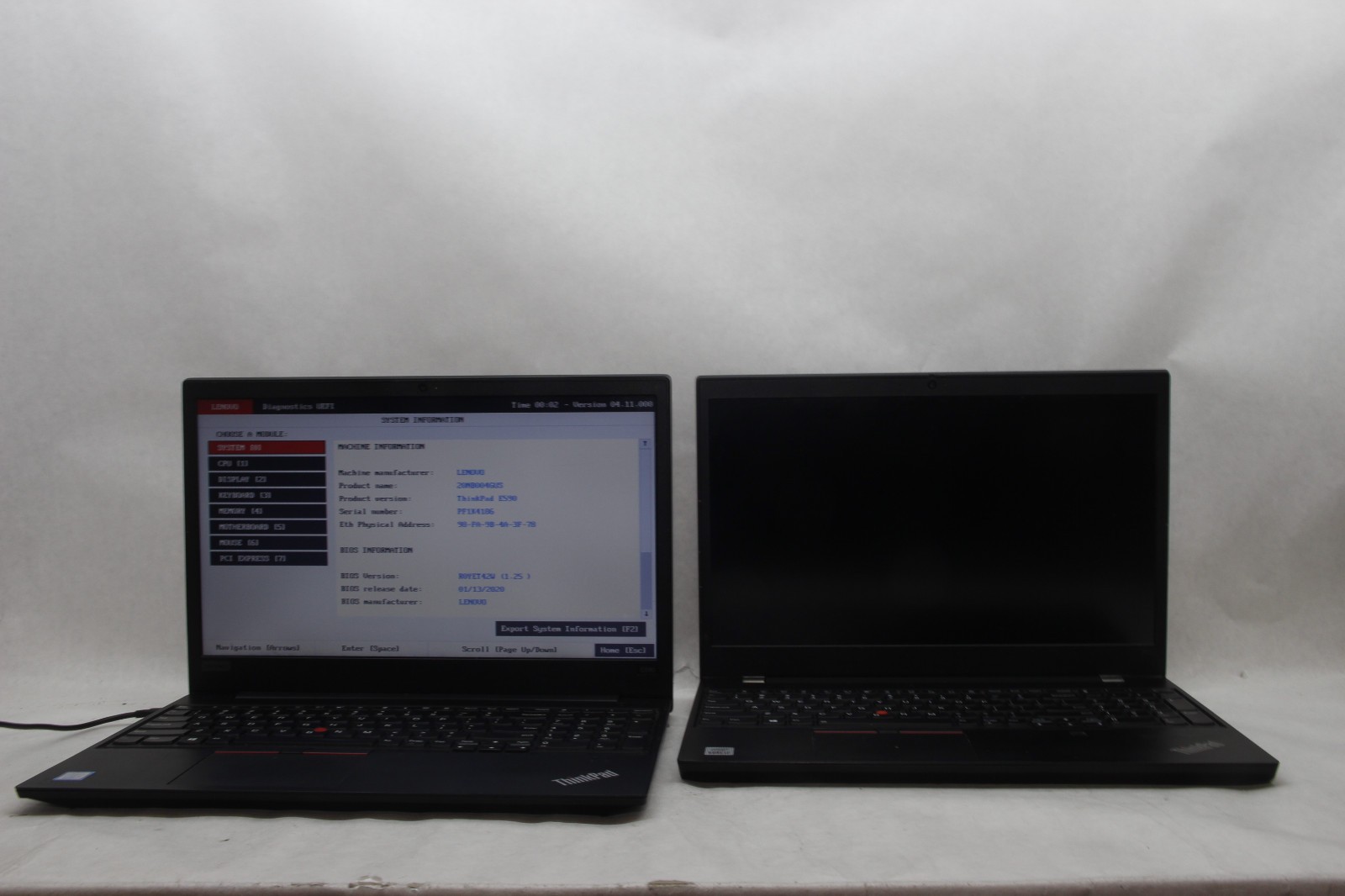 Lot of 1 Lenovo TP E590 & 1 P15v 15.6″ Laptops Various Specs NO SSDS AS-IS