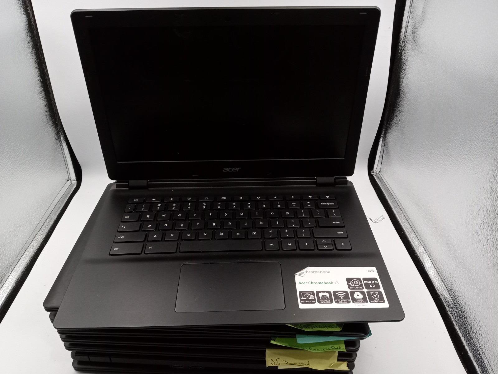 Lot of 9 – Acer Chromebook 13 C810 Laptops – FOR PARTS – VARIOUS ISSUES -RR