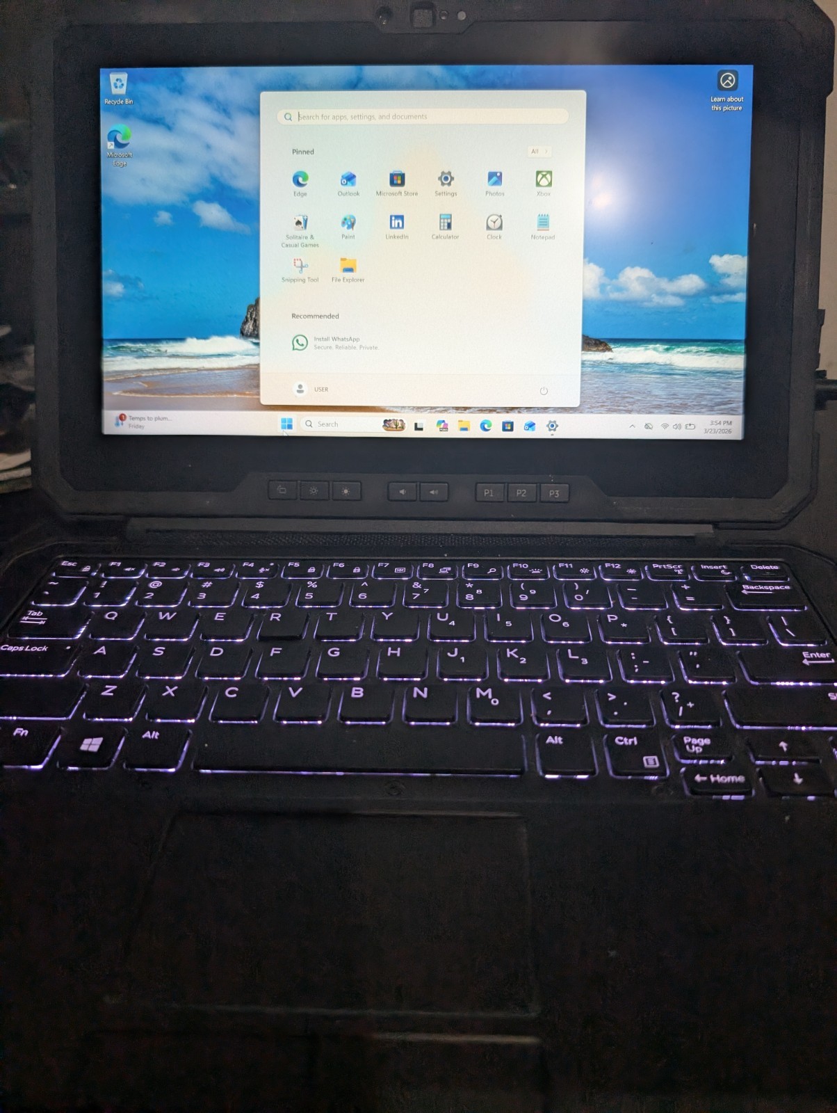 DELL Latitude 7220 Rugged Extreme Tablet Intel i7-8665u 1.9GHz 16GB 512GB *READ*