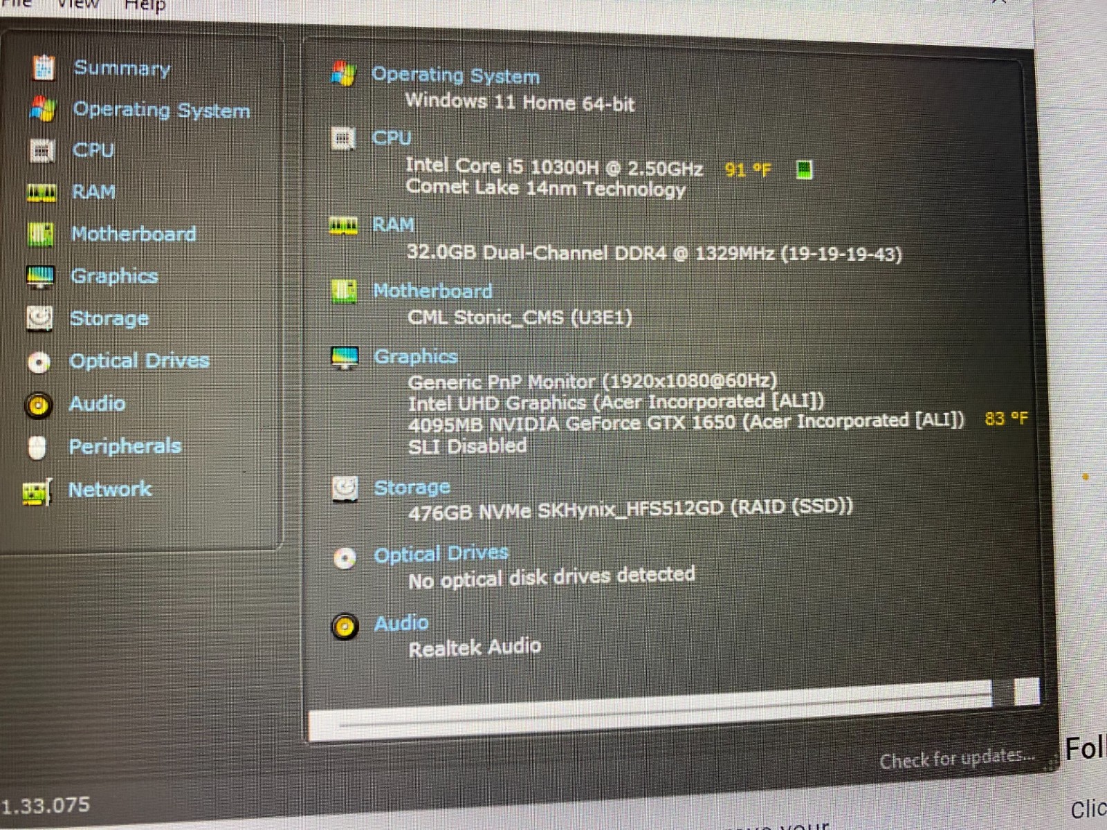 Acer Nitro AN515-55 Gaming Laptop (32gb) RAM