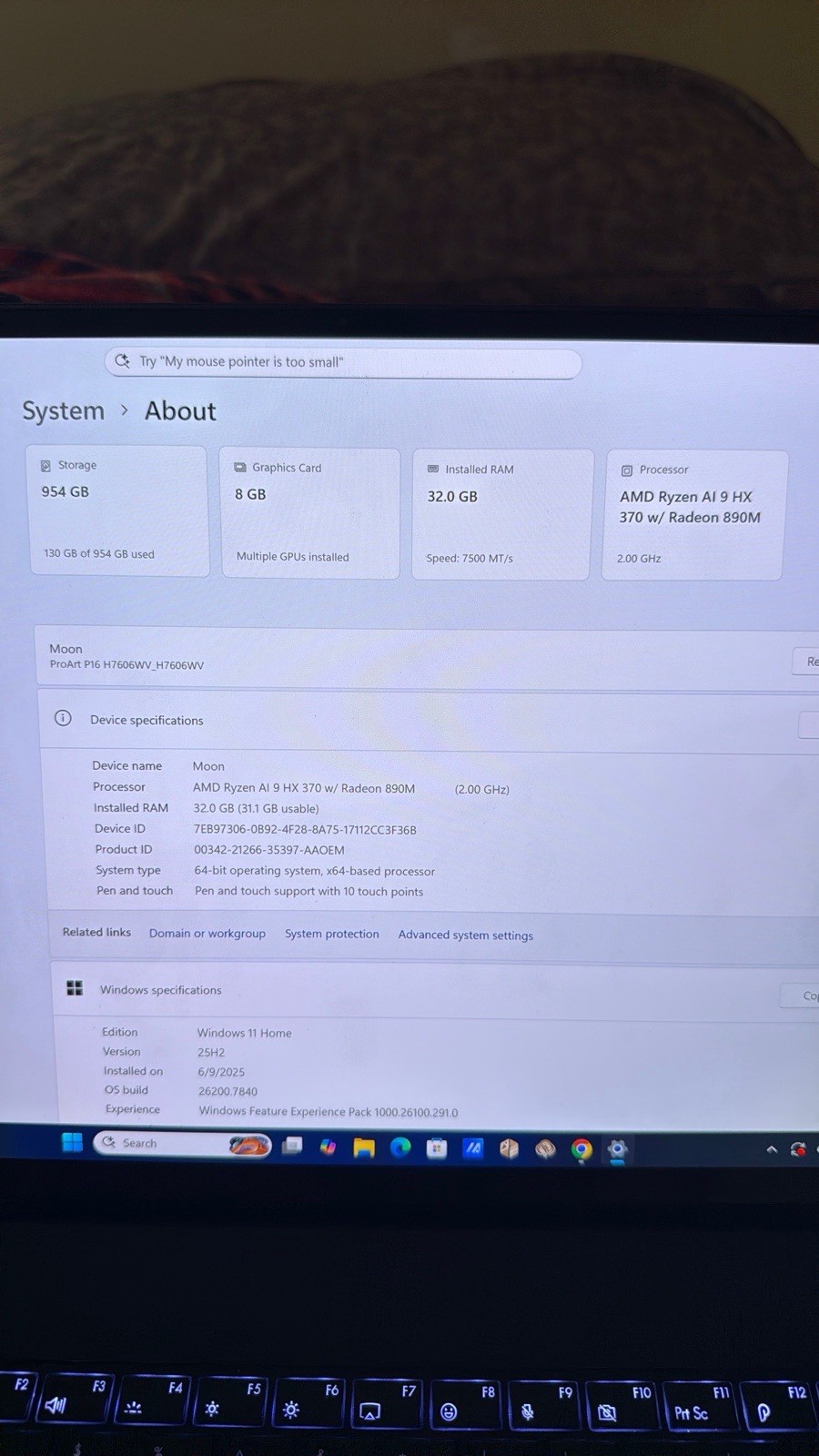 ASUS ProArt P16 H7606WV Ryzen AI 9 HX 370 32GB 1TB 16in OLED Touch W11H