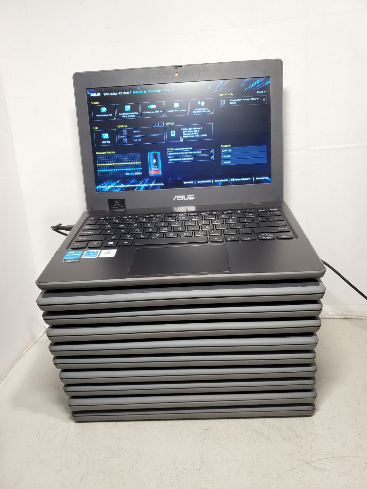 Lot of 10 ASUS BR1100CK 11.6″ Intel N4500 4GB RAM 128GB SSD NO OS! #69