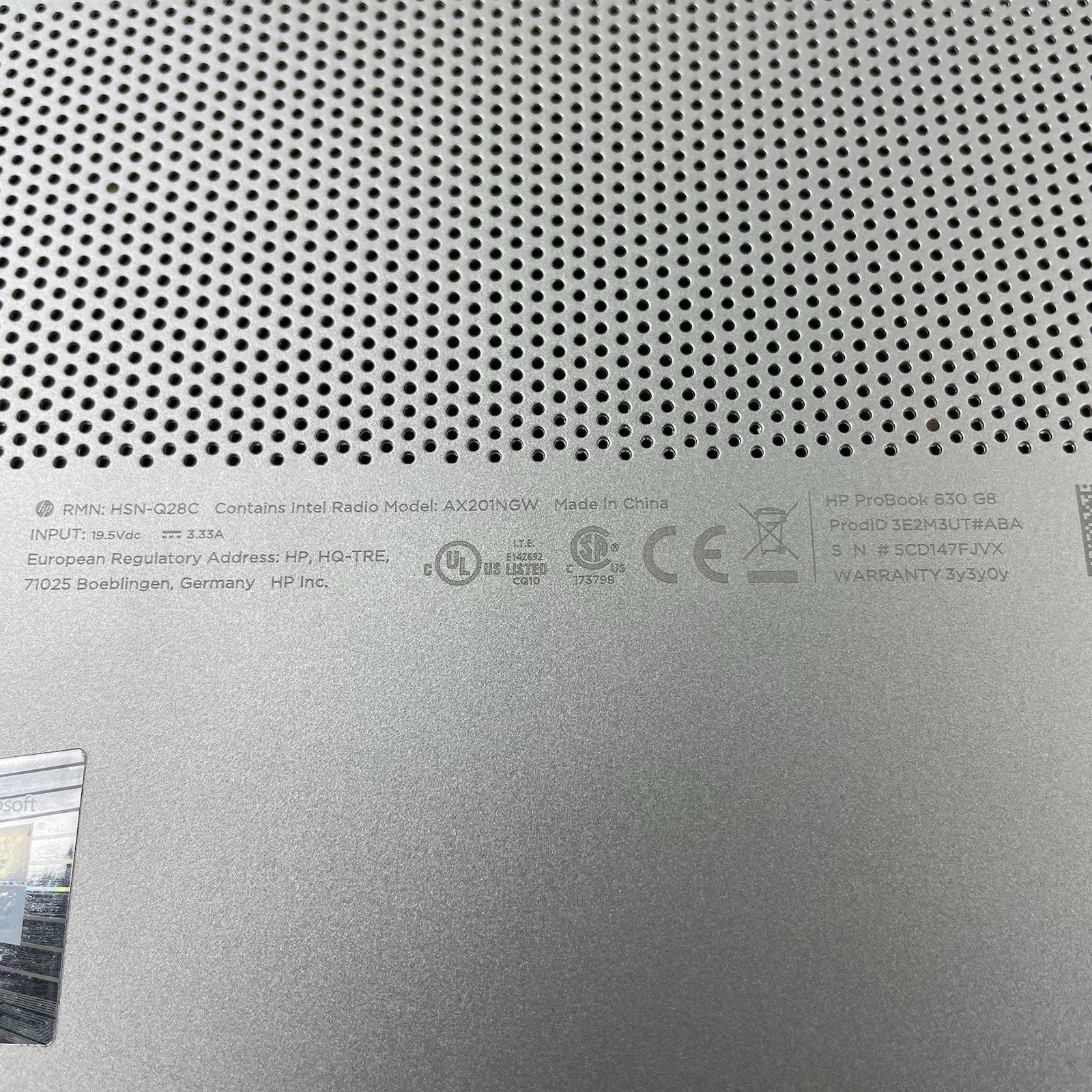 HP ProBook 630 G8 13.3″ i7-1165G7 2.80 GHz 8 GB RAM No SSD/OS/AC – Dents