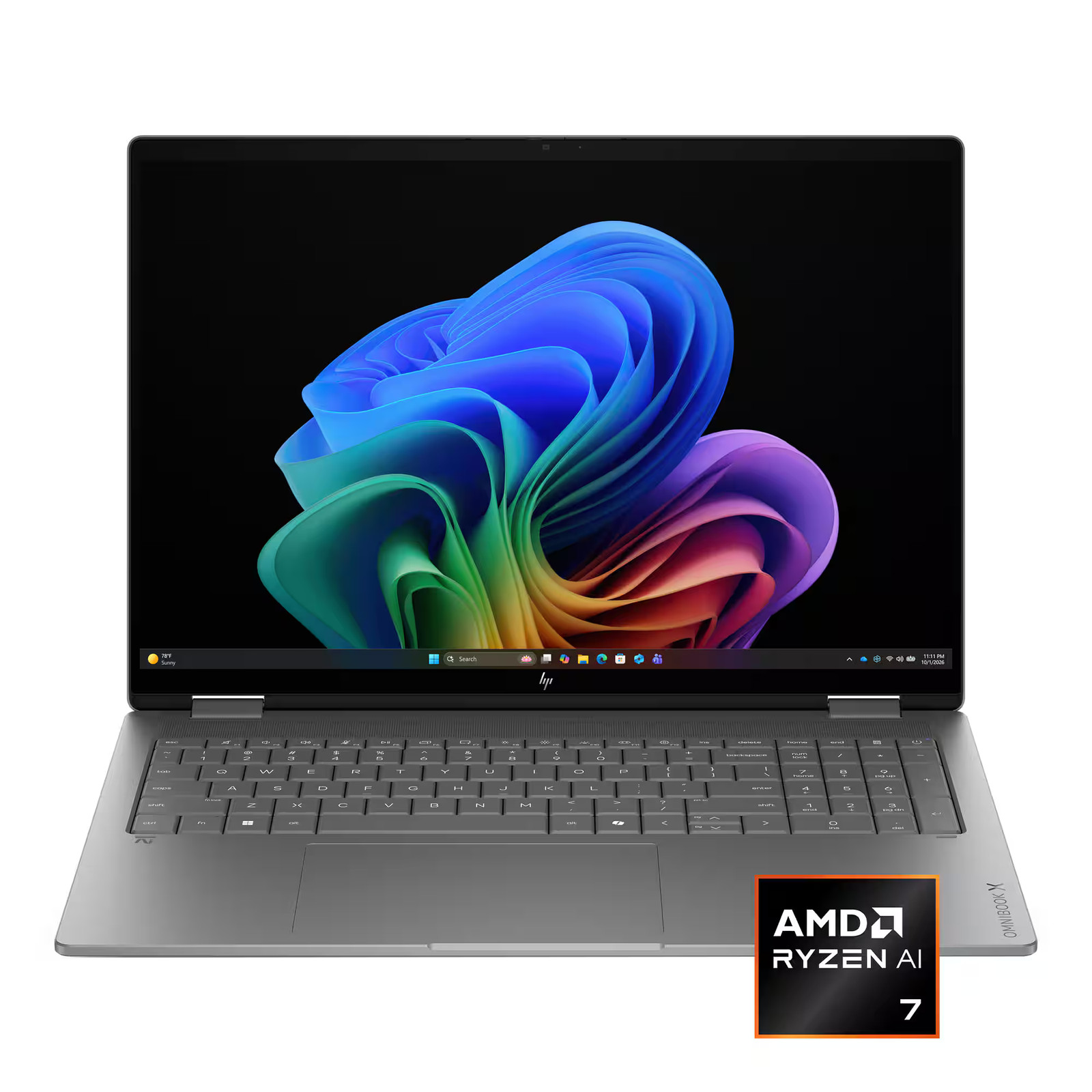 HP – OmniBook X Flip 2-in-1 – 16″ 2K OLED Touchscreen Laptop – AMD Ryzen AI 7…