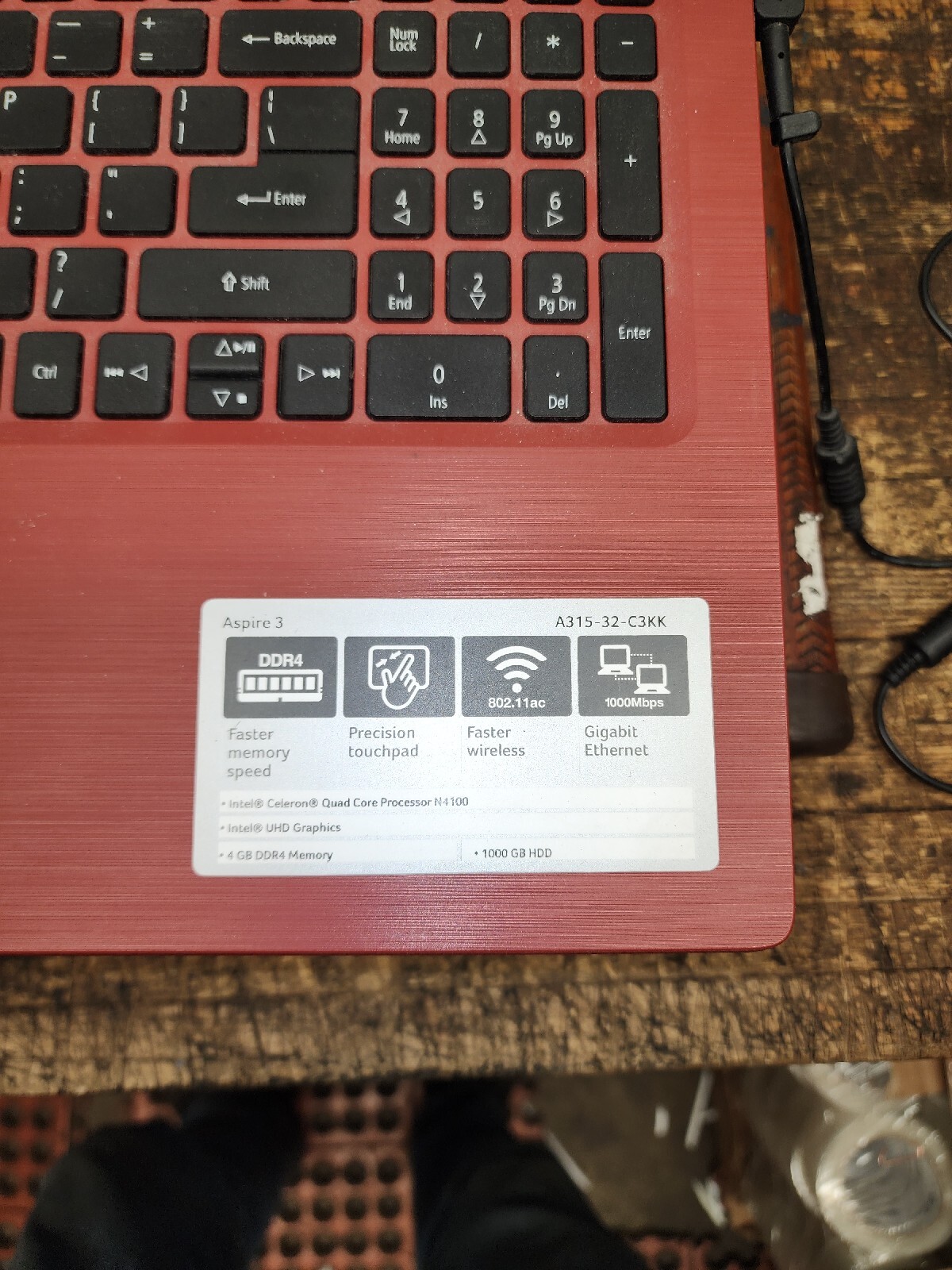 Acer Aspire 3 A315-32-C3KK Intel Celeron Quad Core N4100 DDR4 UHD 4GB