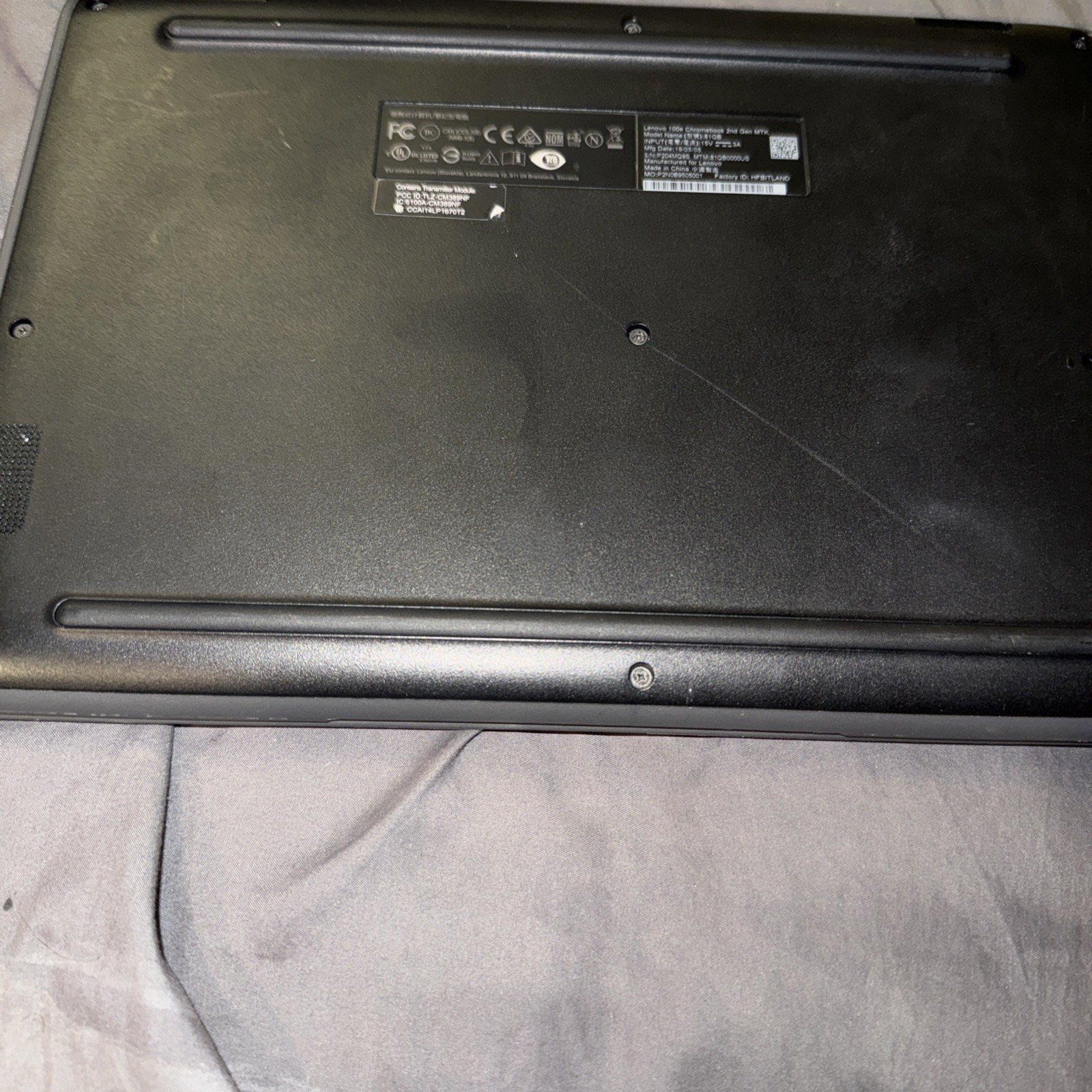 Lenovo 100e Chromebook 2nd Gen MTK 11.6″ 32GB 4GB Laptop RESET Tested