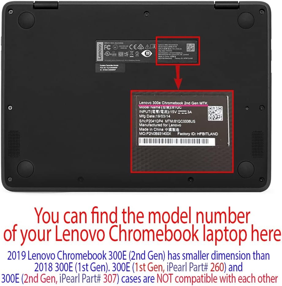 Case for 2019~2021 11.6″ Lenovo 300E 2nd Gen Chromebook & Windows 2-in-1 Laptop