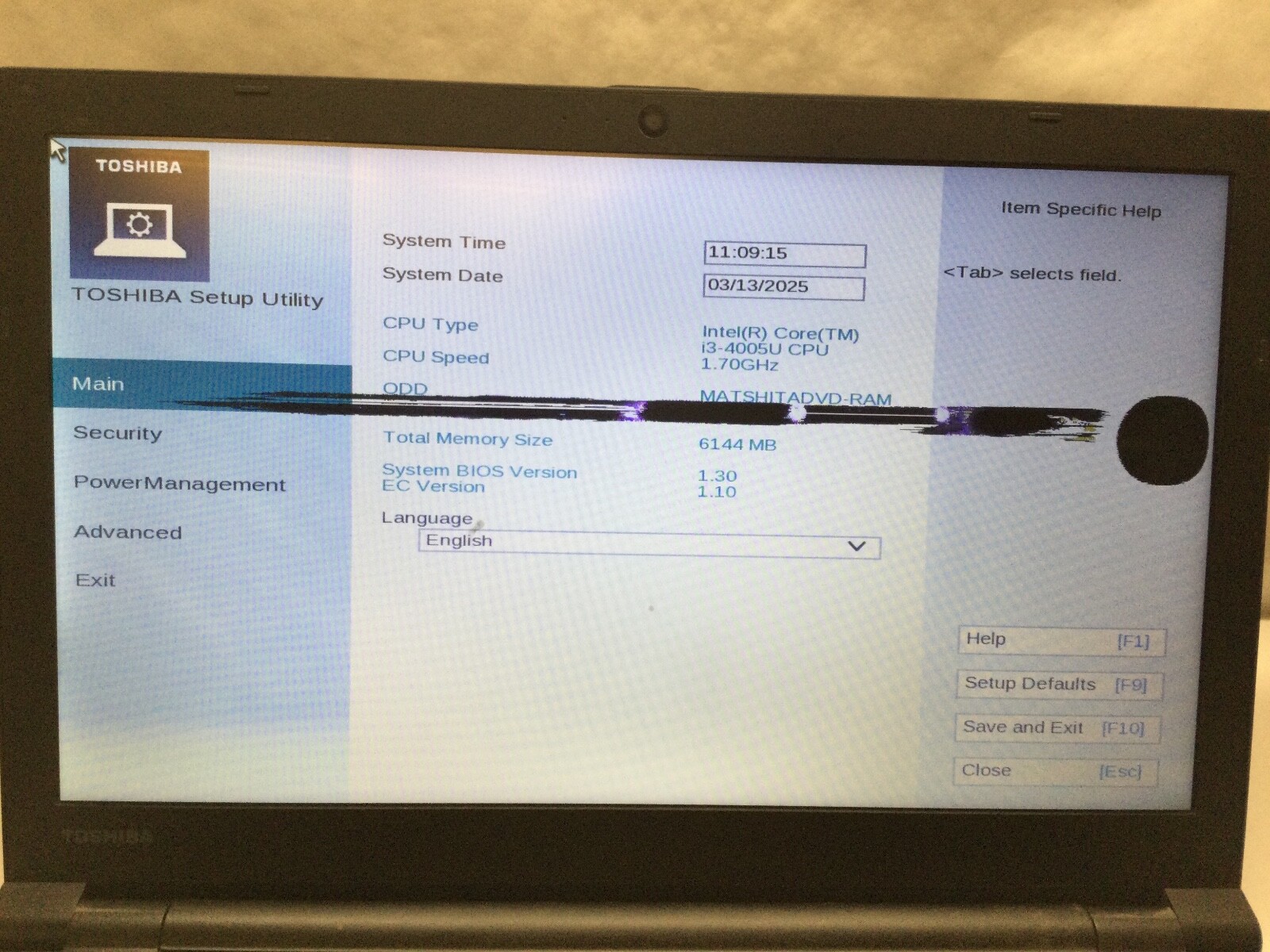 Toshiba Tecra C50-B1500 15″ Laptop Intel Core 13-4005U- BAD DISPLAY -MZ