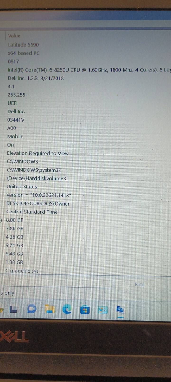 0326-04 Latitude 5590 w/charger.No webcam!i5 8th gen(4cores).8GB.128GB M.2.15.6″