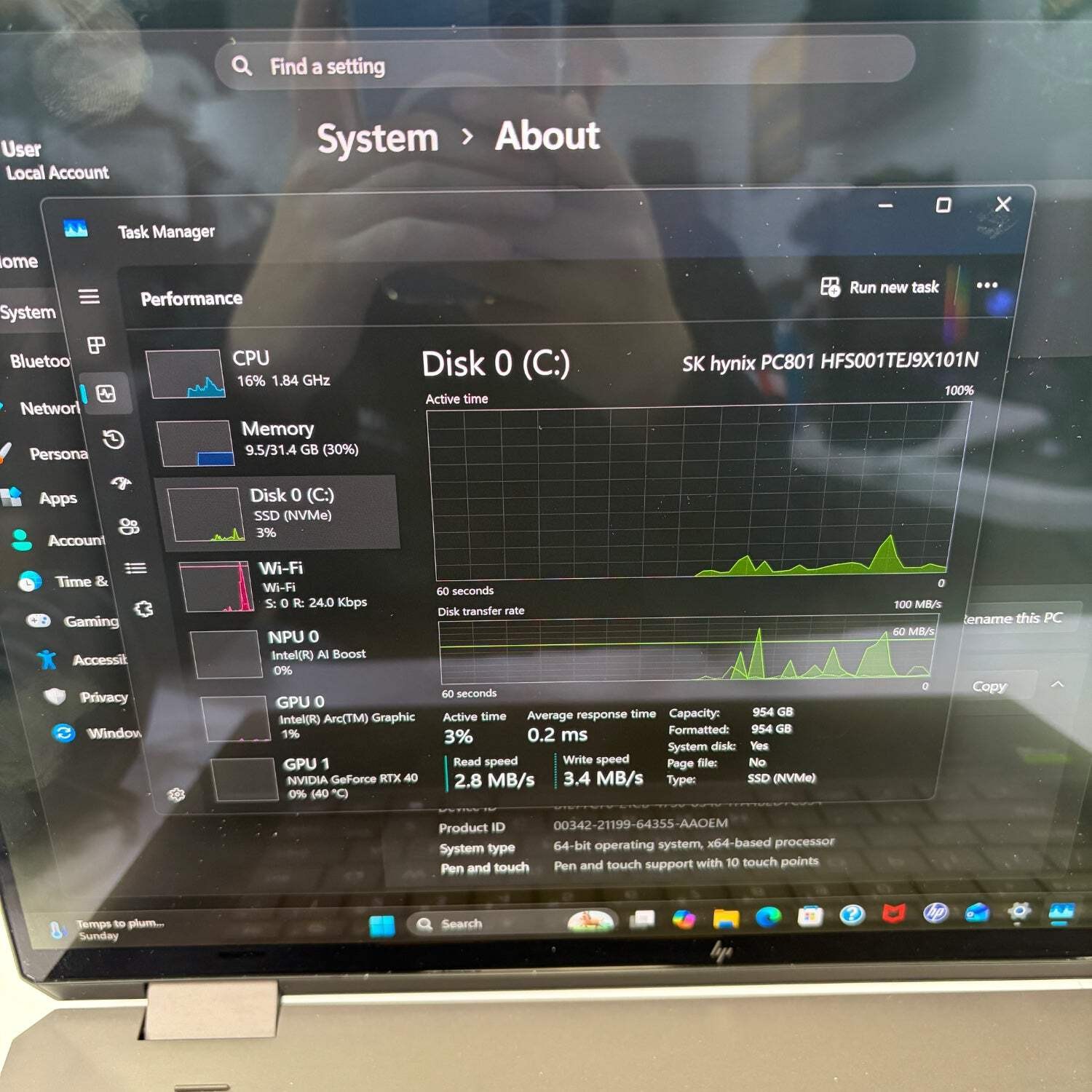 HP Spectre X360 14″ Core Ultra 7 3.8GHz 32GB RAM 1TB SSD GeForce RTX 4050