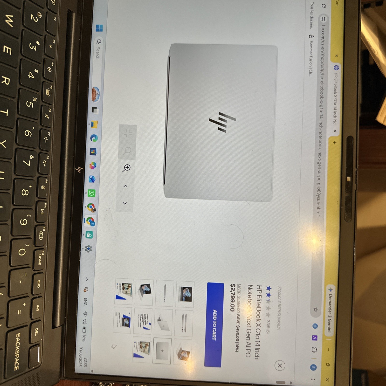 HP EliteBook X G1i 14″ Notebook Next Gen AI PC Intel Ultra 7 258V 4.8 GHz : Inte