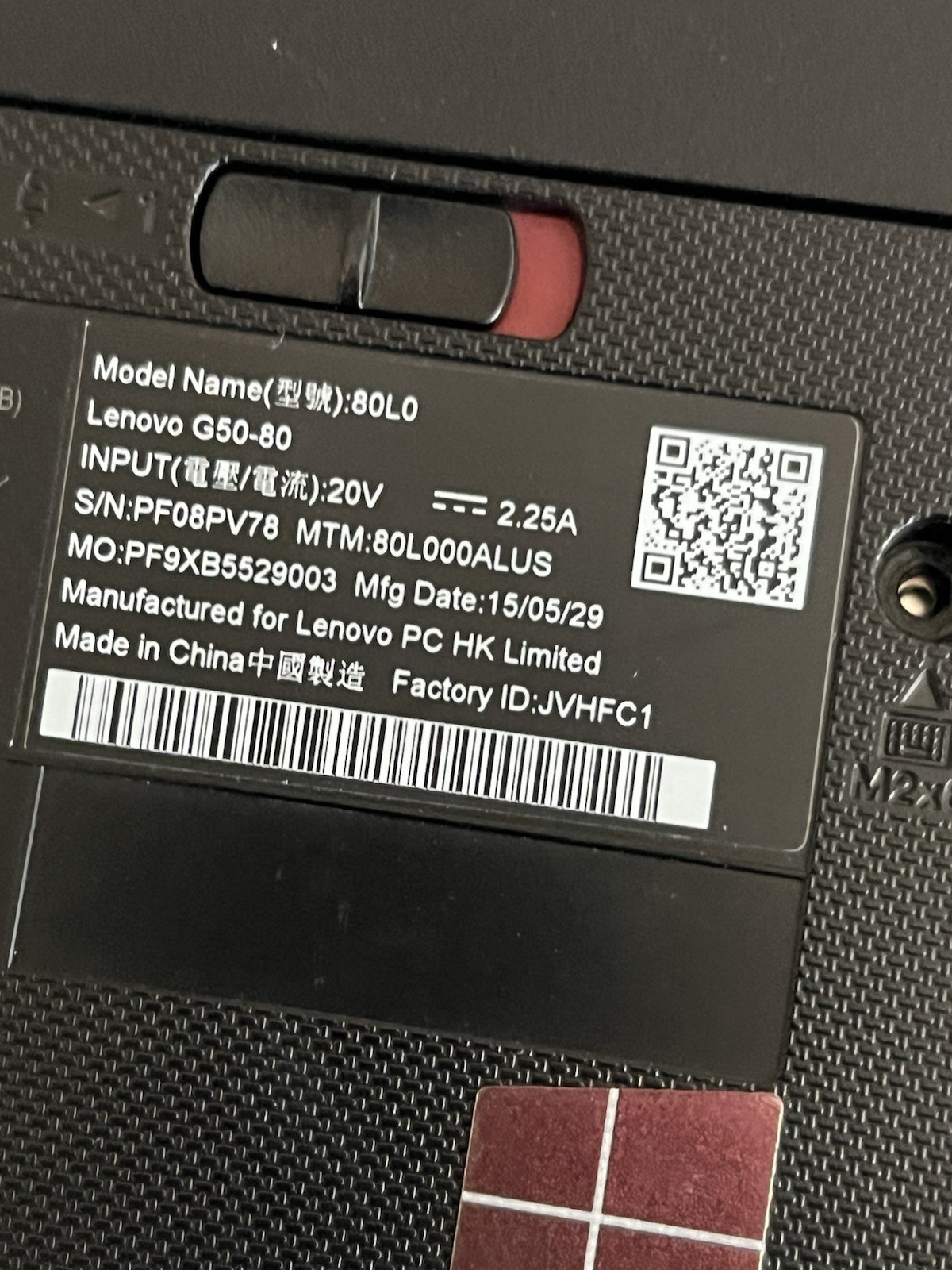LENOVO G50 80 15.6 INTEL I3 4030U 4 Gig Ram READ DESCRIPTION