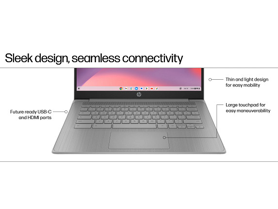 HP Chromebook Laptop Computer 14″ HD Intel Celeron 4 GB memory;64 GB eMMC