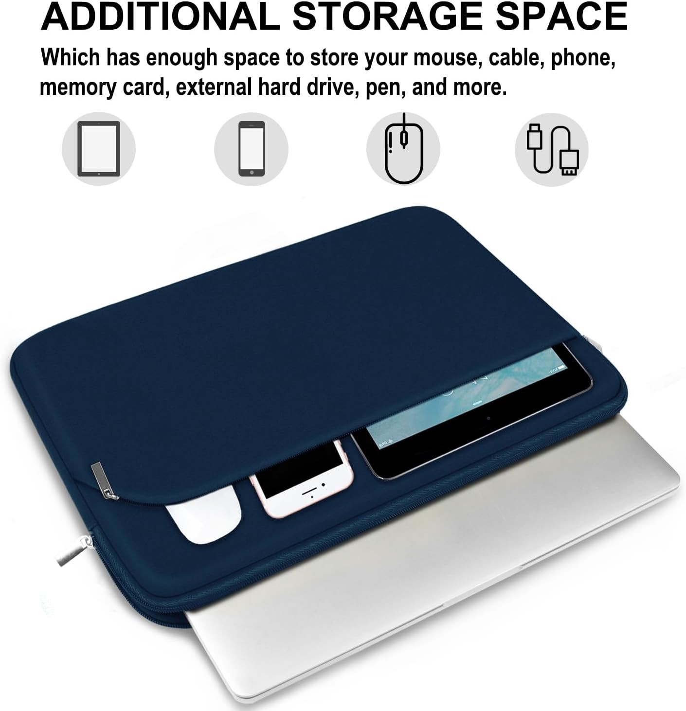 Laptop Sleeve 14 inch, Slim Portable Monitor Protective Cover for MacBook Air/Pr