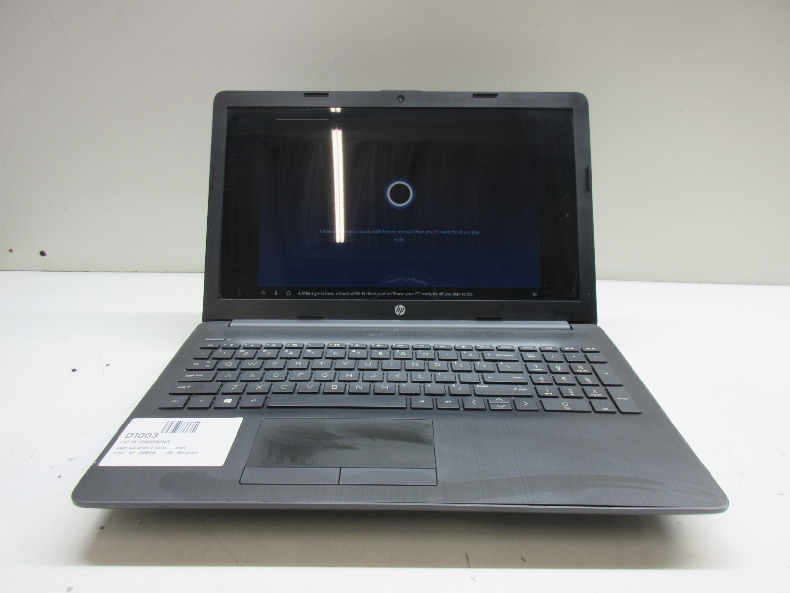 HP 15-DB0050NR AMD A4-9125 2.3GHz 8GB Windows 10 256GB SSD