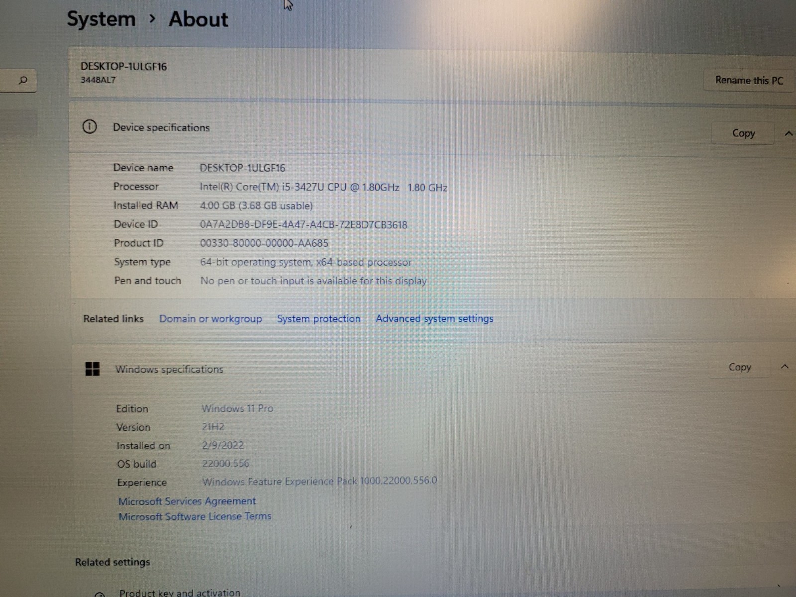 Lenovo ThinkPad x1carbon i5-3427u 1.8ghz 4 gb ram 128gb ssd *Parts read R9YWT3H