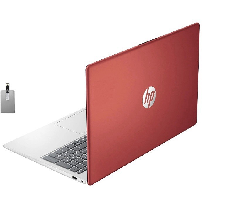 HP Laptop Red with USB Adapter and Charger Used Great Shape