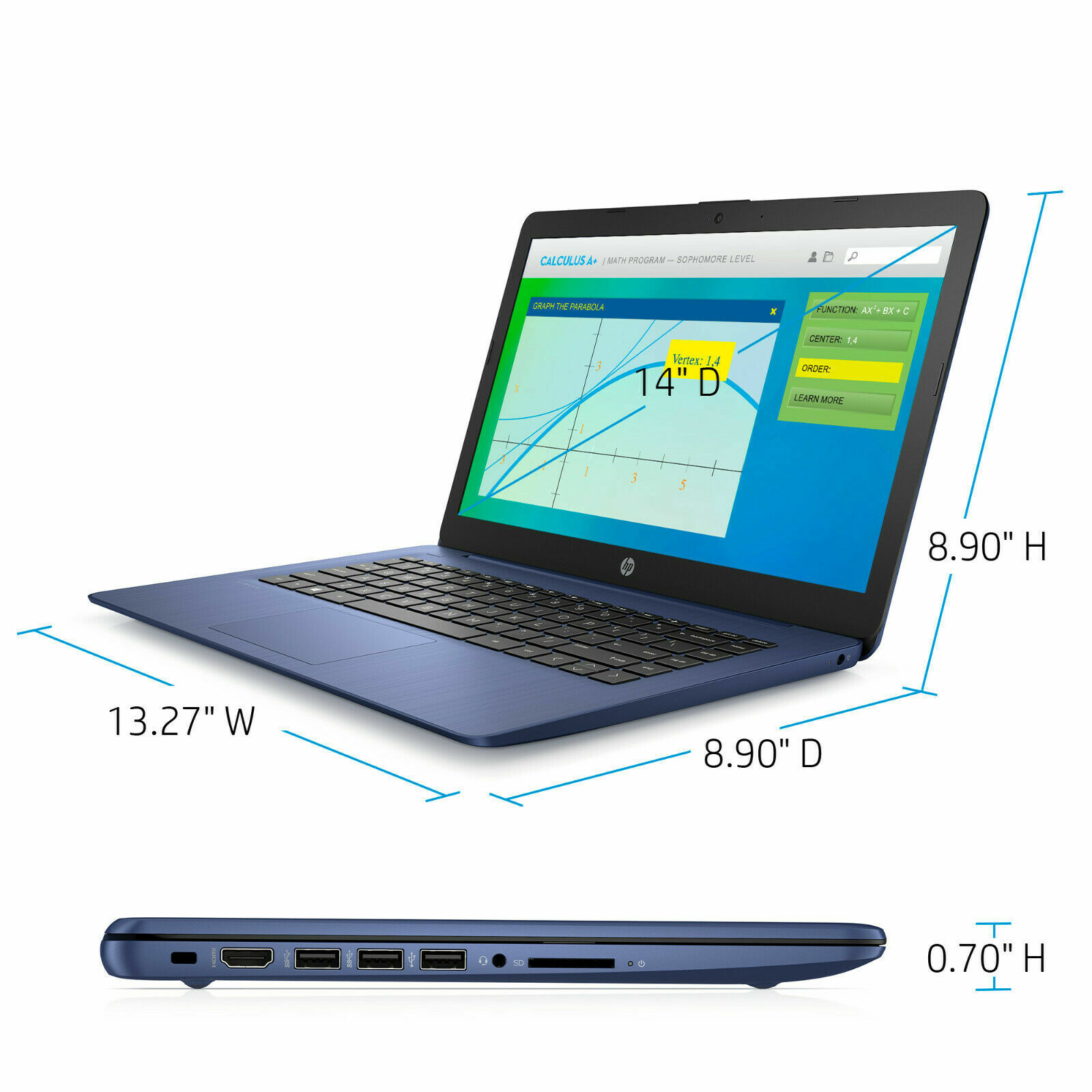 🔥NEW HP 14″ Intel N4000 2.6GHz 4GB RAM 64GB SSD 1Y Office 365 Webcam Mic Win10