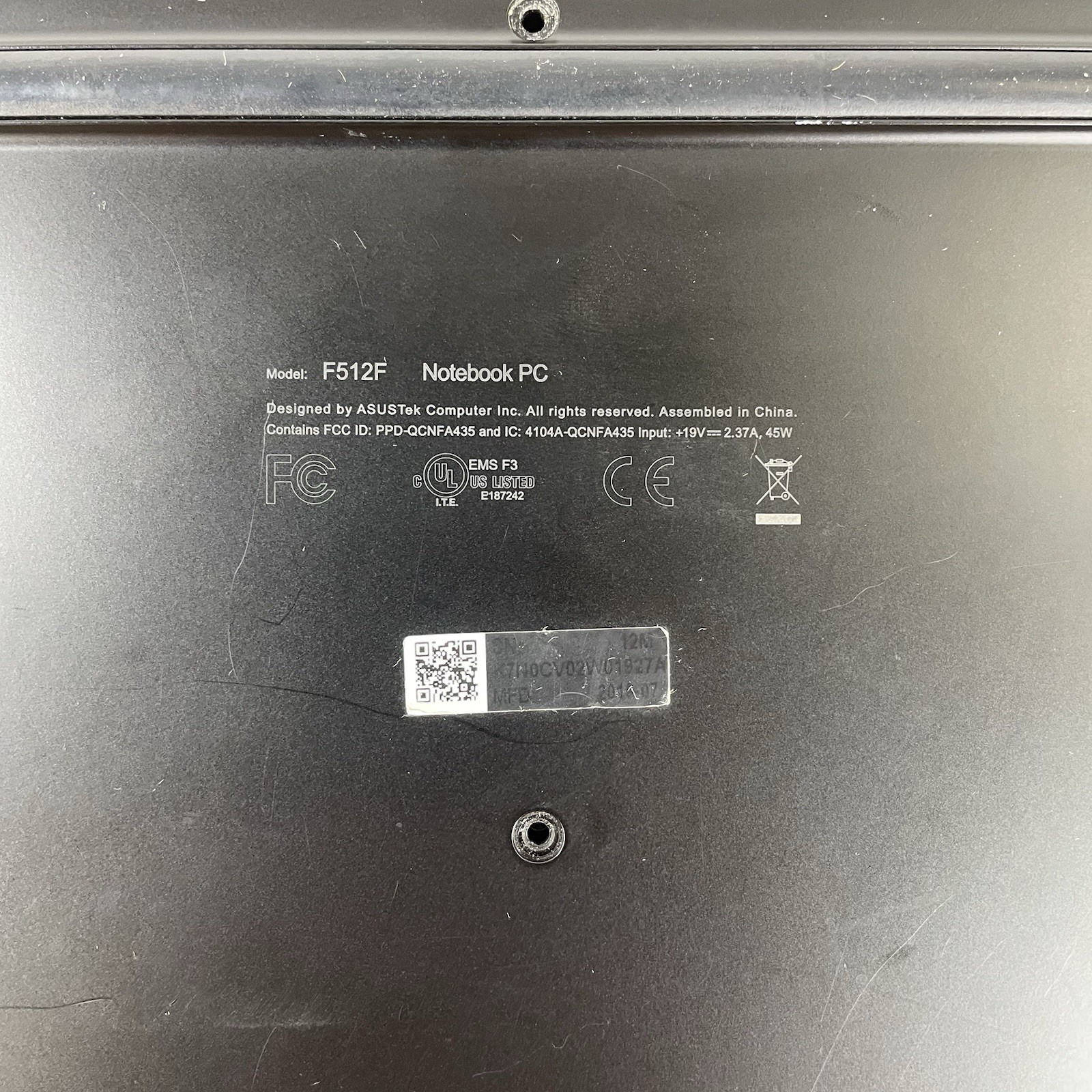 ASUS VivoBook F512F 15.6″ i3-8145U 2.10 GHz 8 GB RAM No SSD No OS No AC