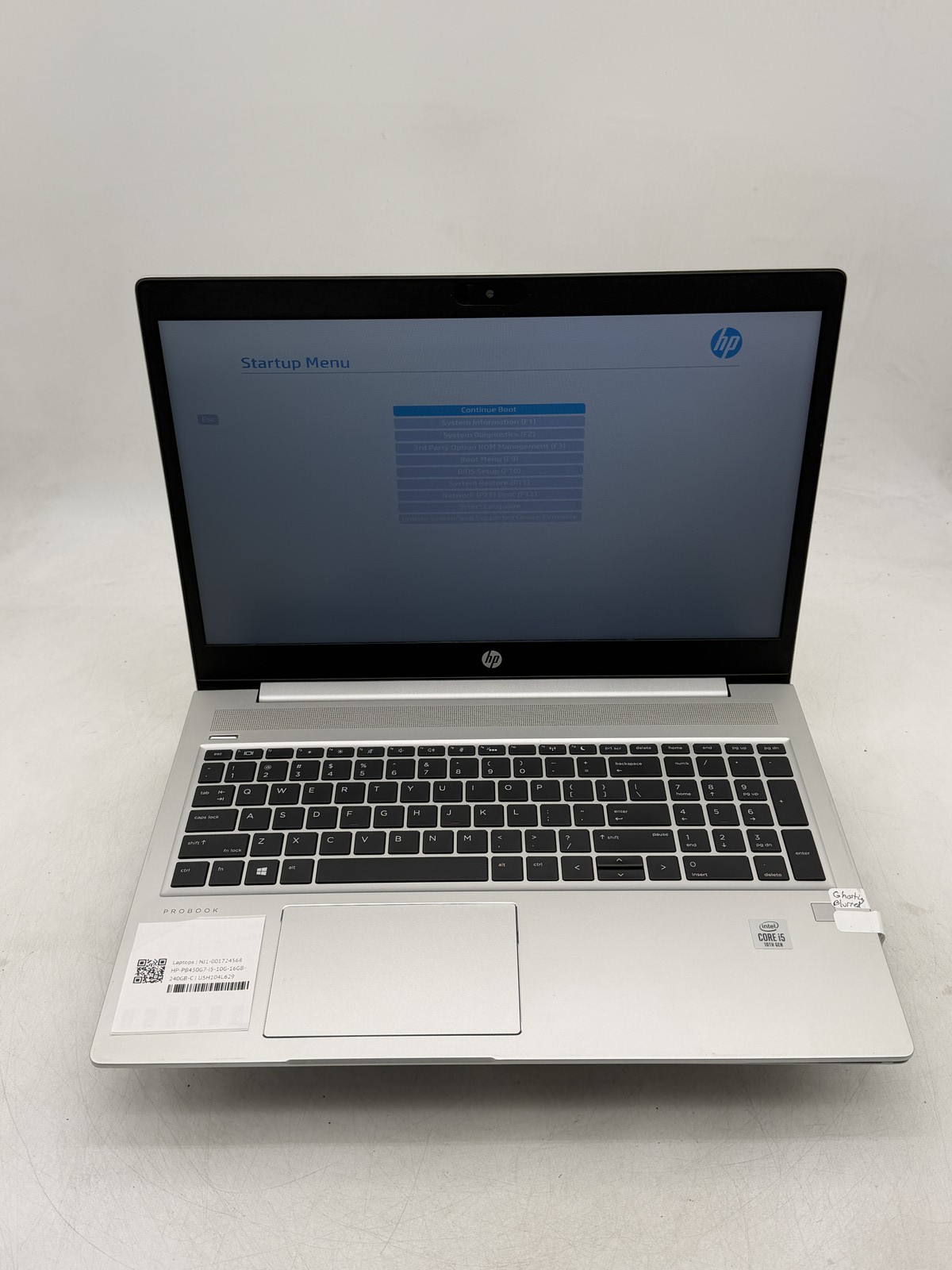 HP ProBook 450 (G7) 15.6inch i5-10210U 16GB 240GB NO OS || Read