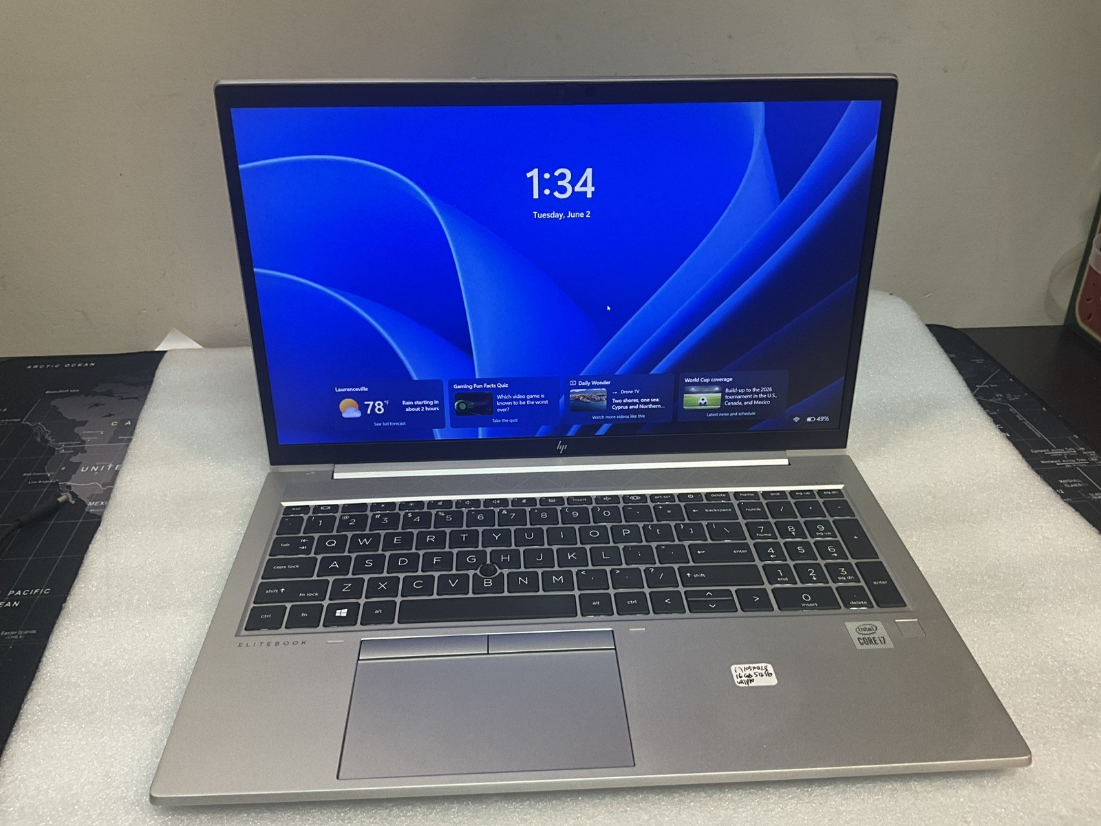 HP EliteBook 850 G7 CORE i7-10510U @1.8GHZ 16GB Ram 512GB SSD Wind 11 Pro #55