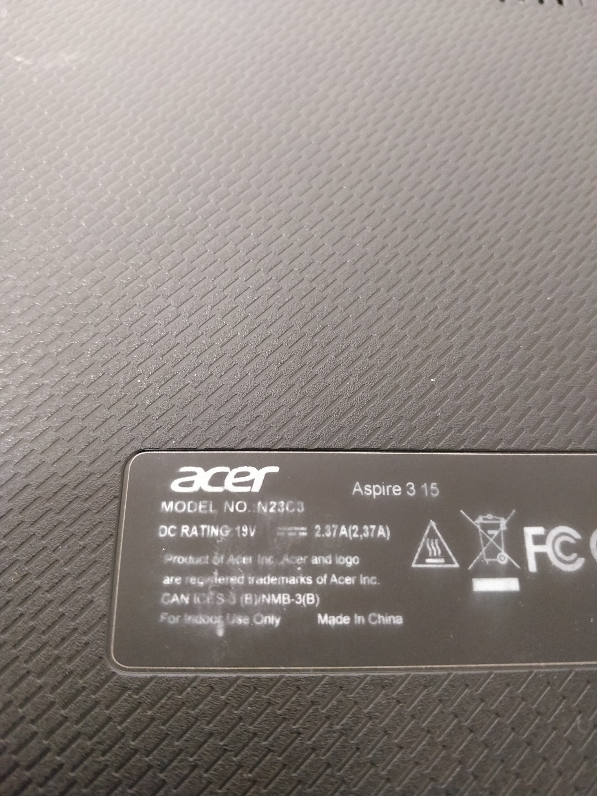 Acer Aspire 3 A315-24PT AMD Ryzen 5-7520U@2.80GHz 8GB RAM NO DRIVE PARTS 8715