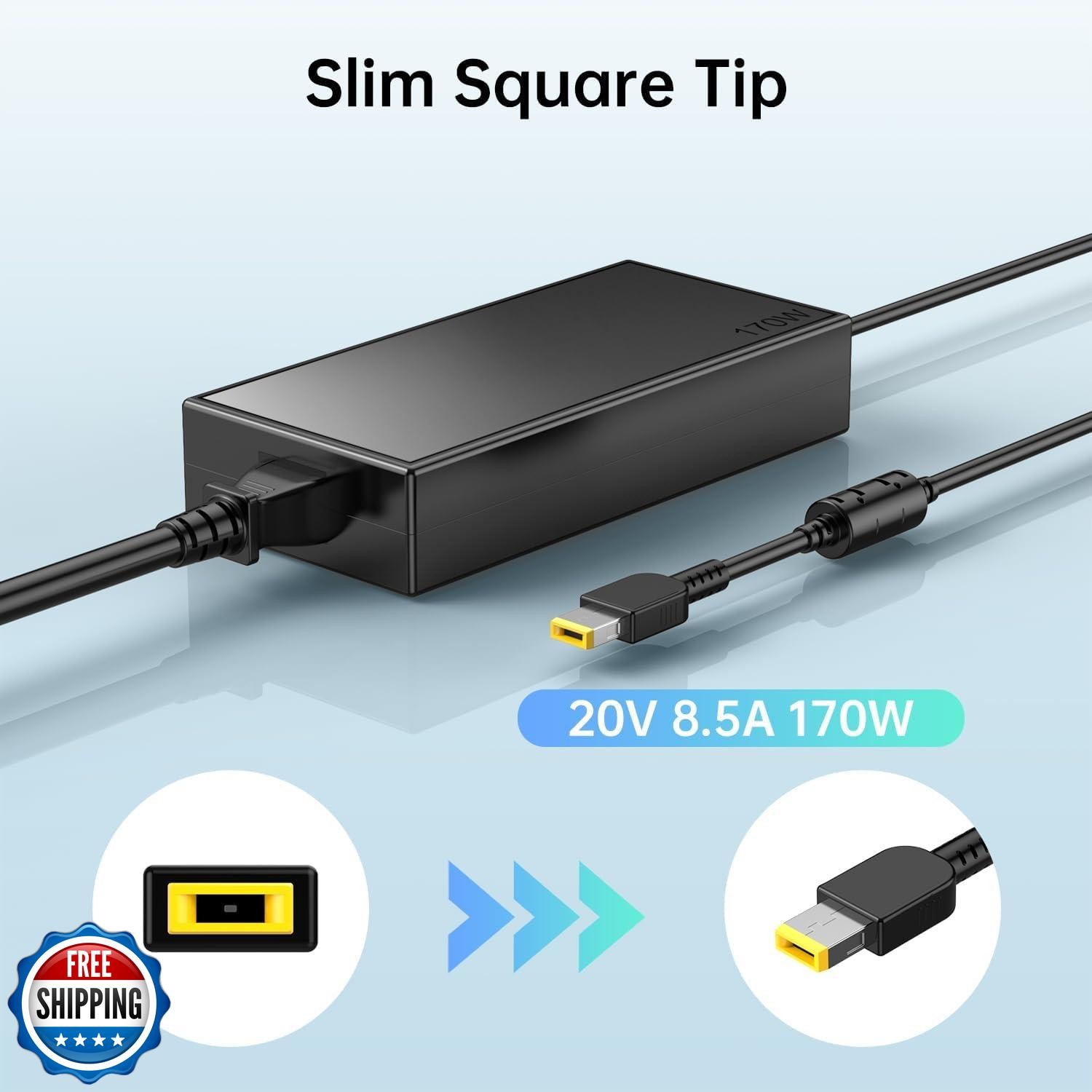 Dongerdi 20V 8.5A 170W Laptop Charger Fit for Lenovo Thinkpad P50 P51 P52 P53