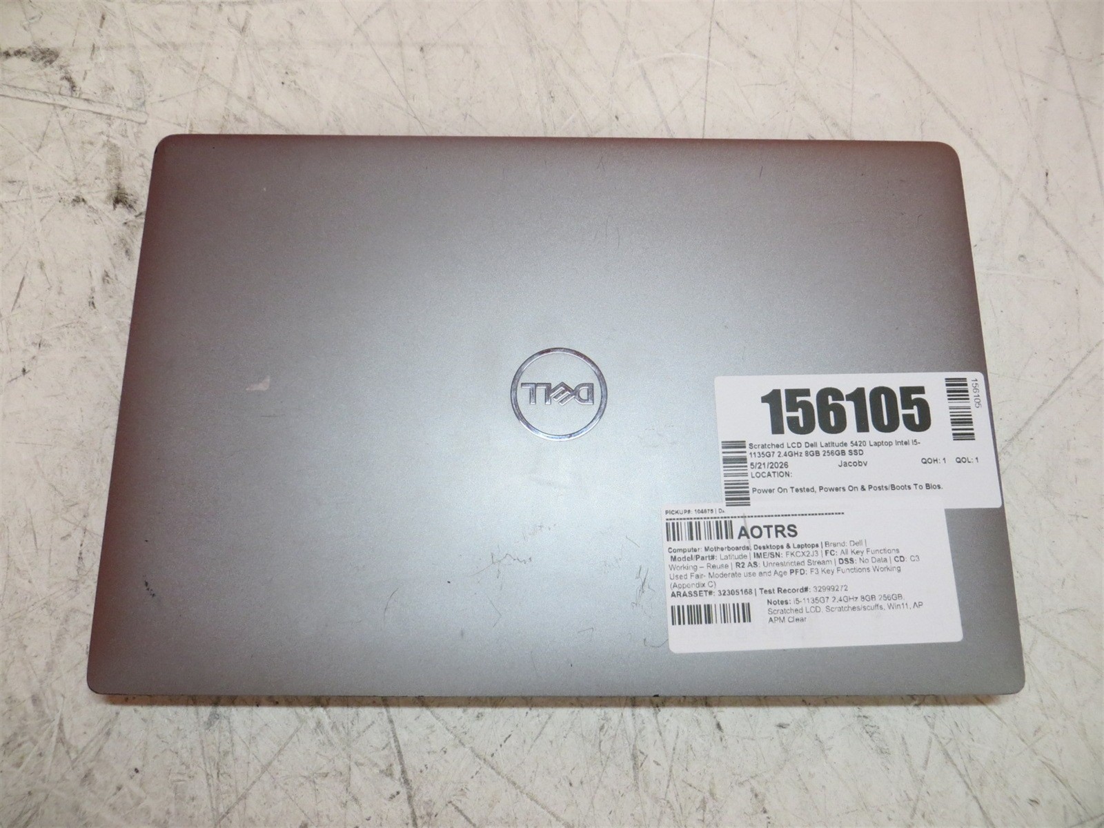 Scratched LCD Dell Latitude 5420 Laptop Intel i5-1135G7 2.4GHz 8GB 256GB SSD