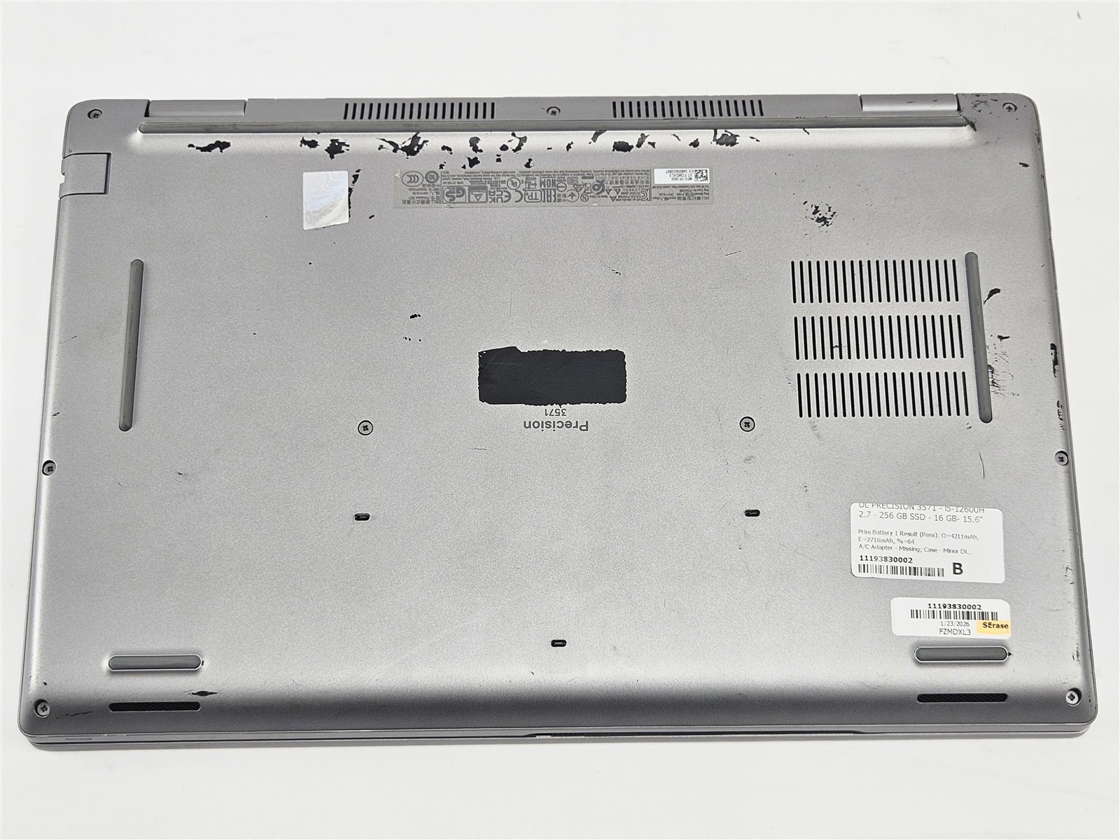 Dell 15.6″ Precision 3571 256GB SSD 16GB RAM i5-12600H NVIDIA T600 Gray