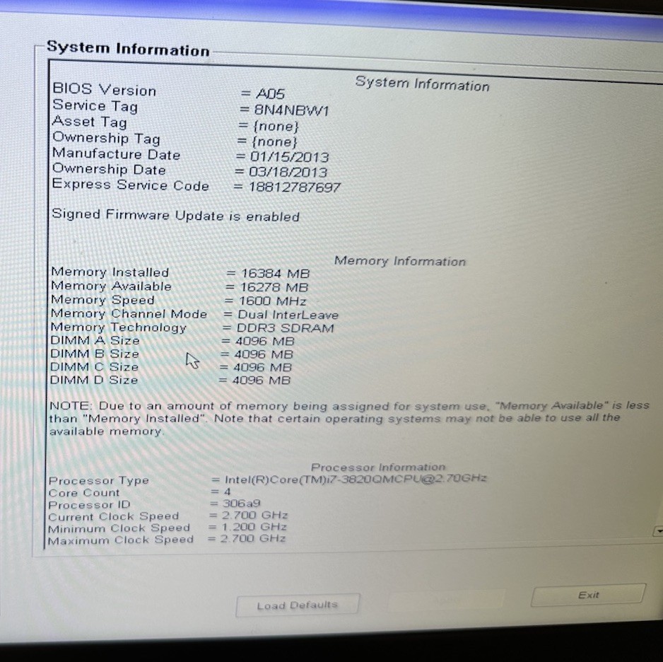 Dell Precision M4700 Laptop 15.6″ Intel Core i7-3820QM 16gb 500gb SSD Win10Pro