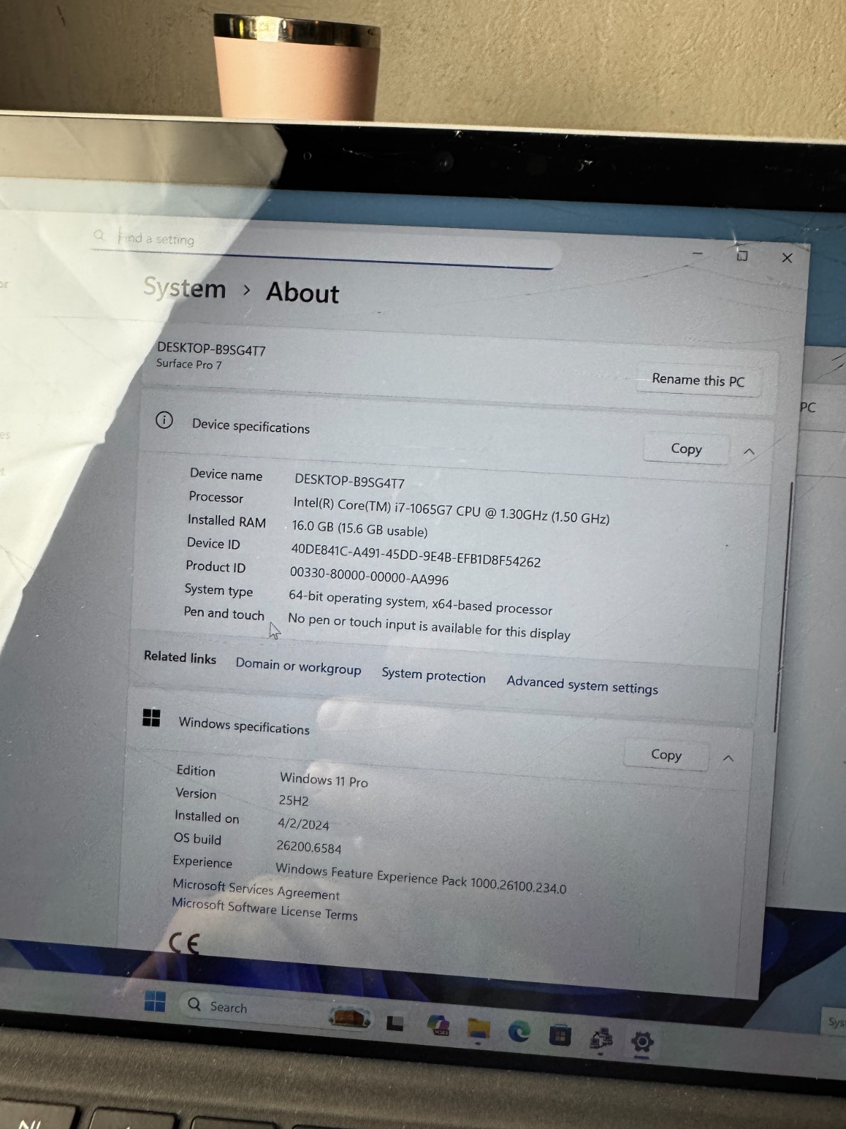 Microsoft Surface Pro 7 Core I7-1065G7 500GB SSD 16GB RAM Laptop #6419