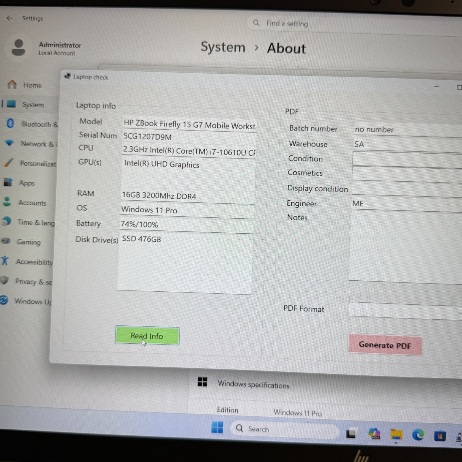 HP ZBook Firefly 15 G7 15.6″ FHD i7-10610U 16GB 512GB SSD Win11 Pro Workstation
