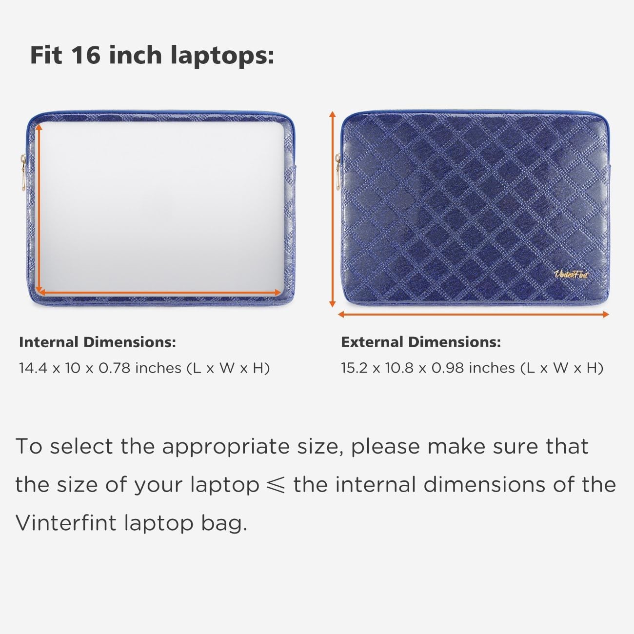 15 16 inch Laptop Sleeve for 15″ MacBook Pro/Air M4 M3, 16″ MacBook Pro M4 M3
