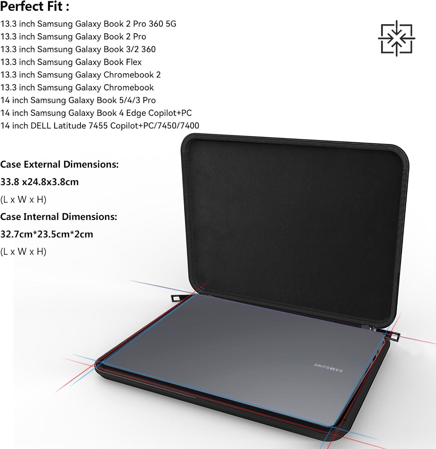 Durable Hard Case for 14 inch HP OmniBook 7 AI 14/5 Flip 14 & OmniBook-X Laptop