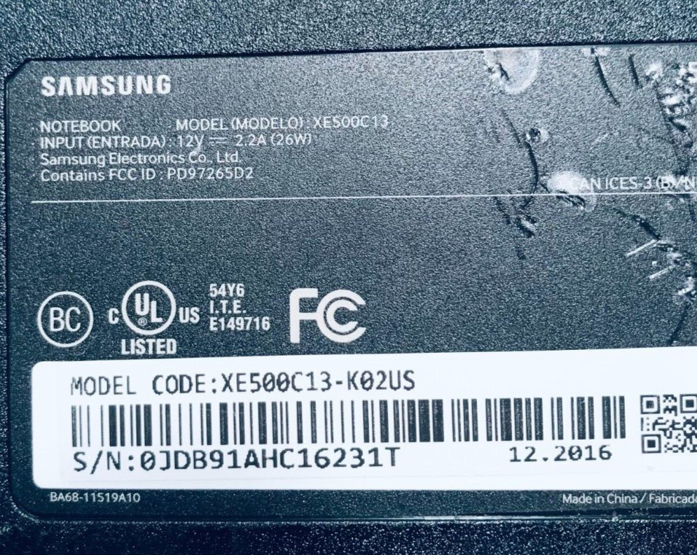 Samsung XE500 Chromebook 3 4GB 16GB SSD 11.6-Inch Laptop – Black XE500C13-K02US
