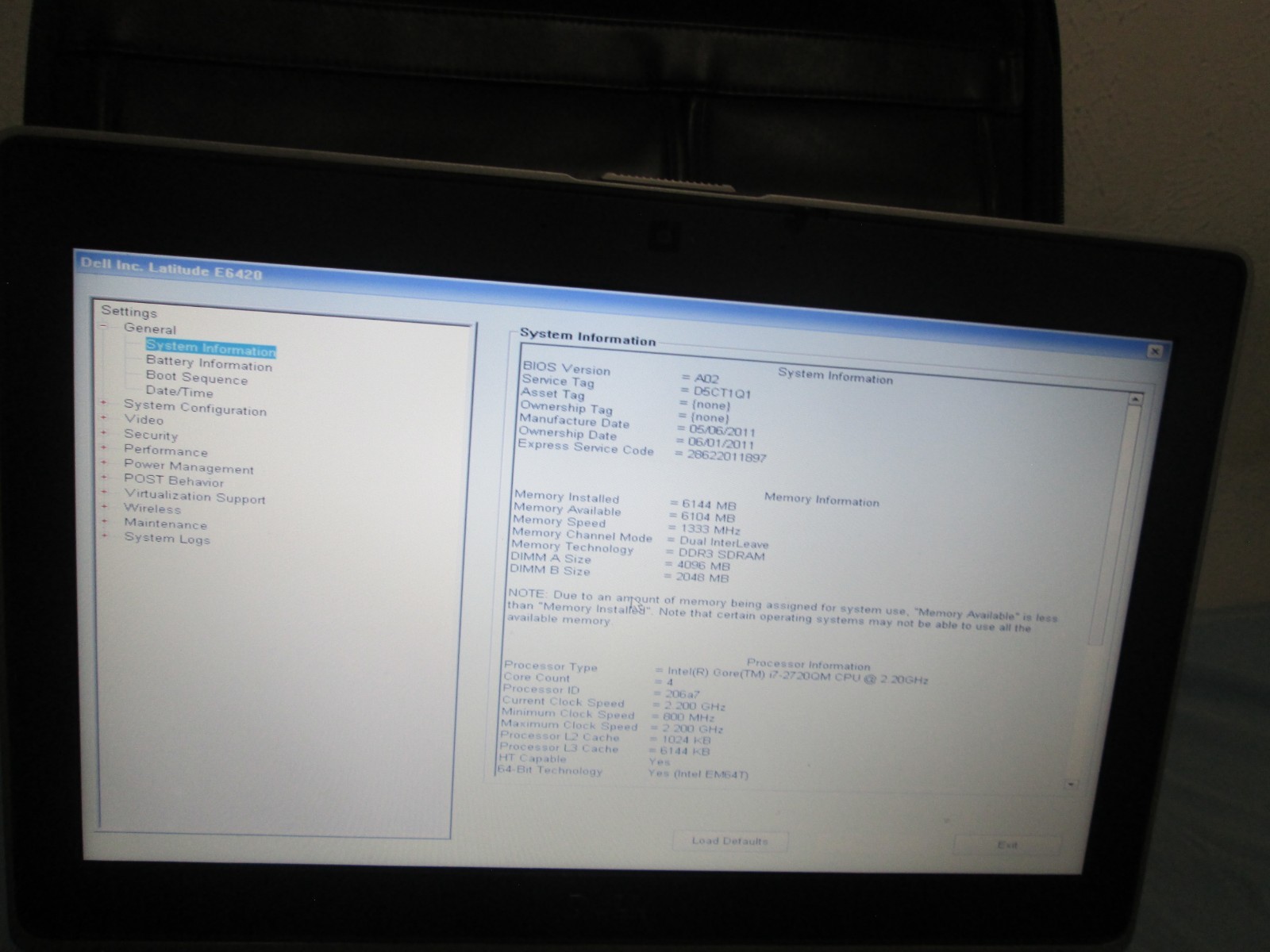 Dell Latitude E6420 Quad Core i7-2720QM, 2.2GHz,6GB RAM,500GB HD,Windows 11+Case