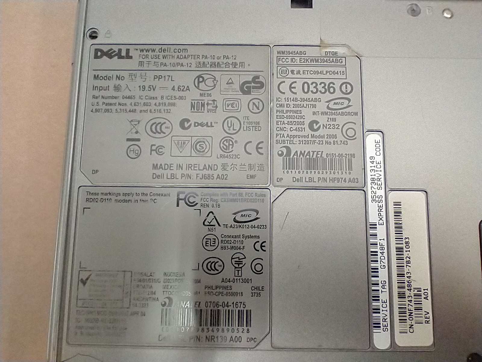 Debian12 Dell Latitude D520 – 15″ LCD/2.00GHz/4GB RAM/240GB SSD HD/SERIAL
