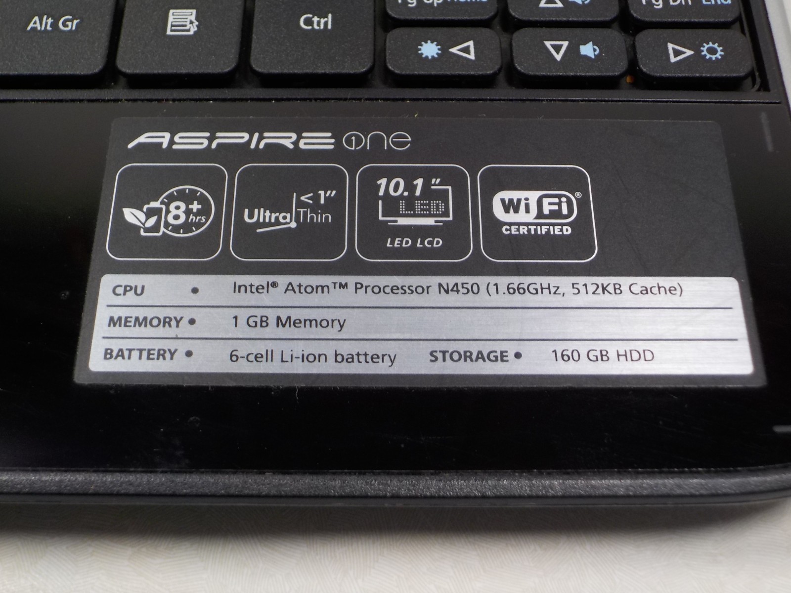 Acer Aspire One NAV50 10.1″ Laptop Netbook Computer Windows 7 160GB 1GB RAM 1.66