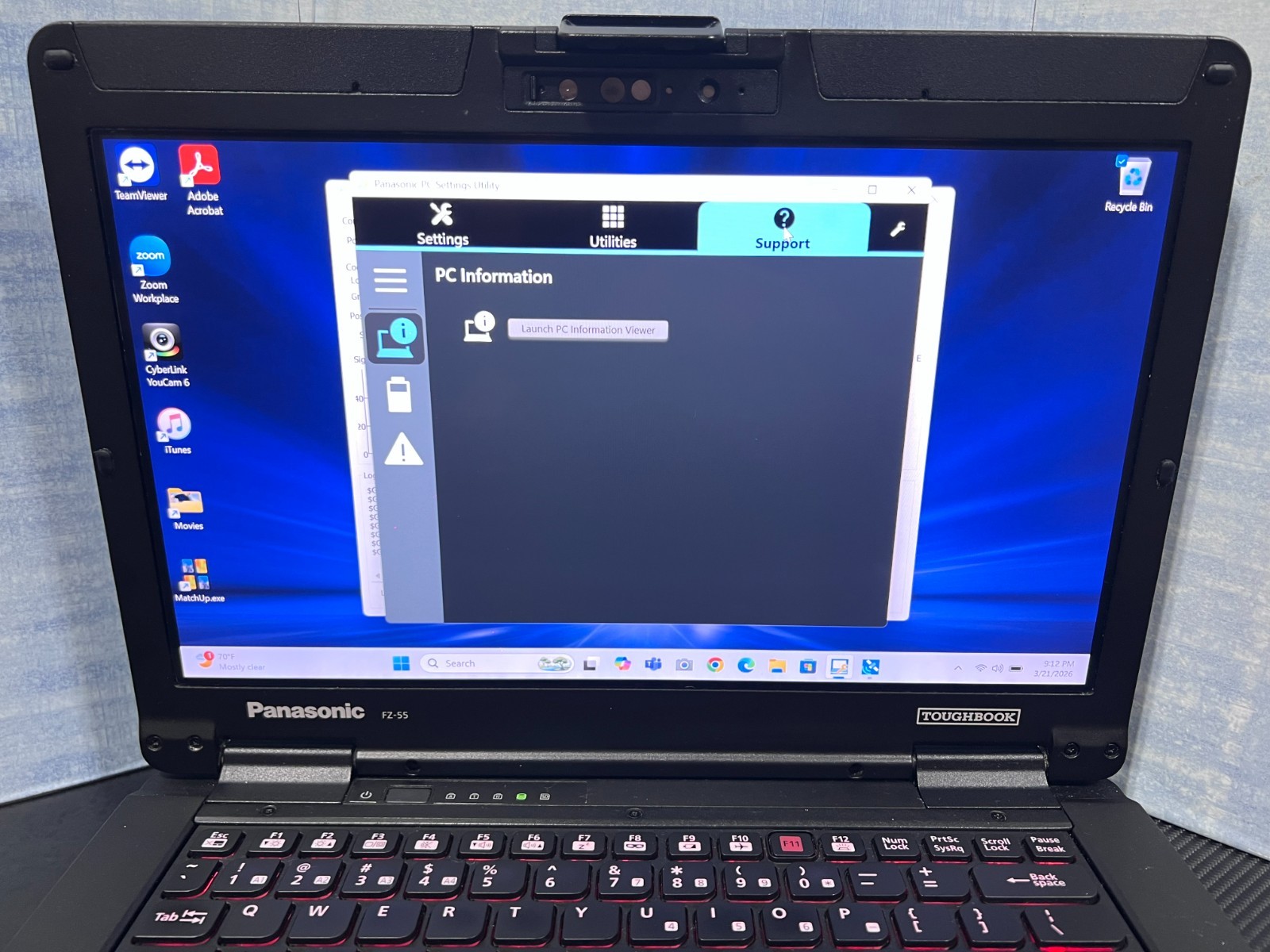 FZ-55C0601VM i5-8365U, 16GB Mem, 512GB SSD OPAL,HDMI, GPS,Touch, Win11 Pro 25H2