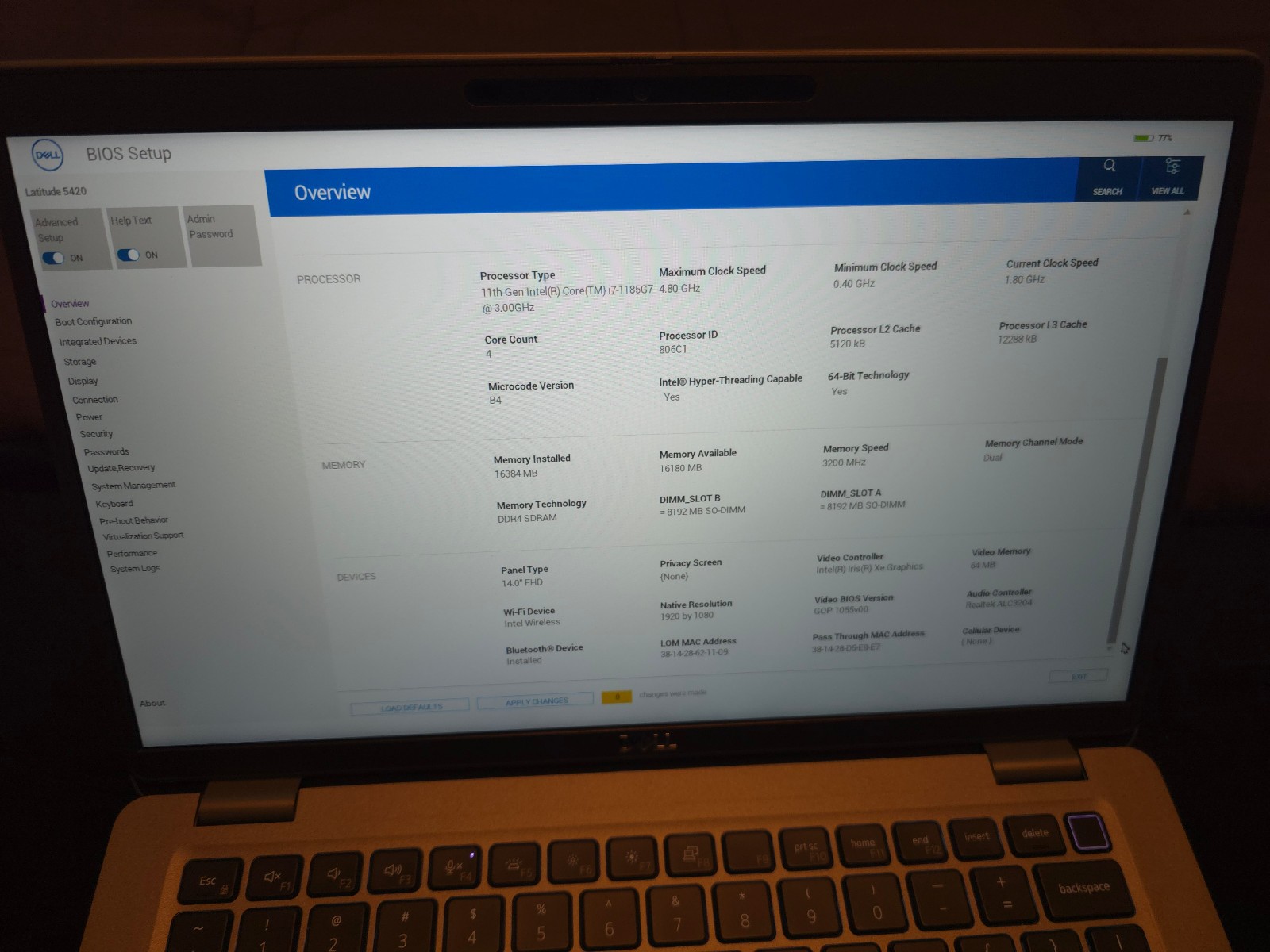 Dell Latitude 5420 Laptop i7-1185G7 16GB RAM 512GB SSD Windows 11 Pro