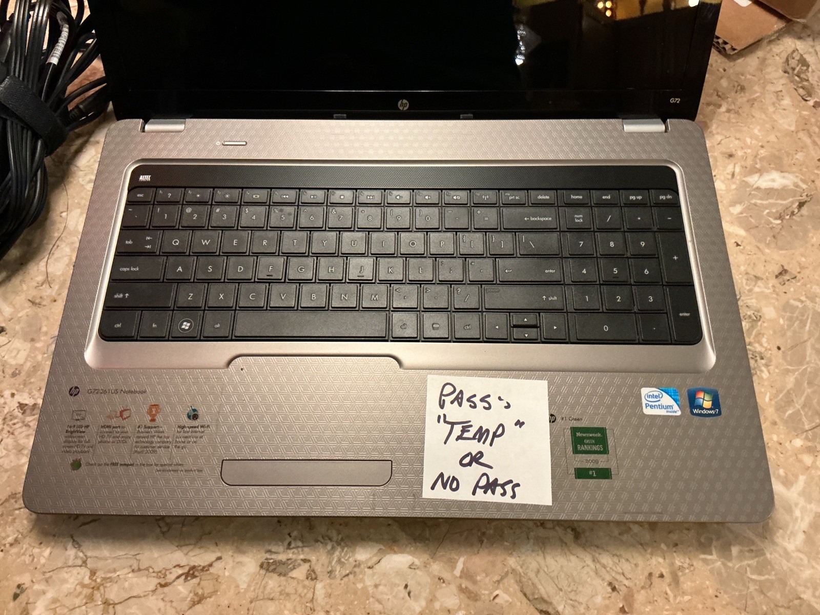 HP G72-26 US Notebook Laptop Computer