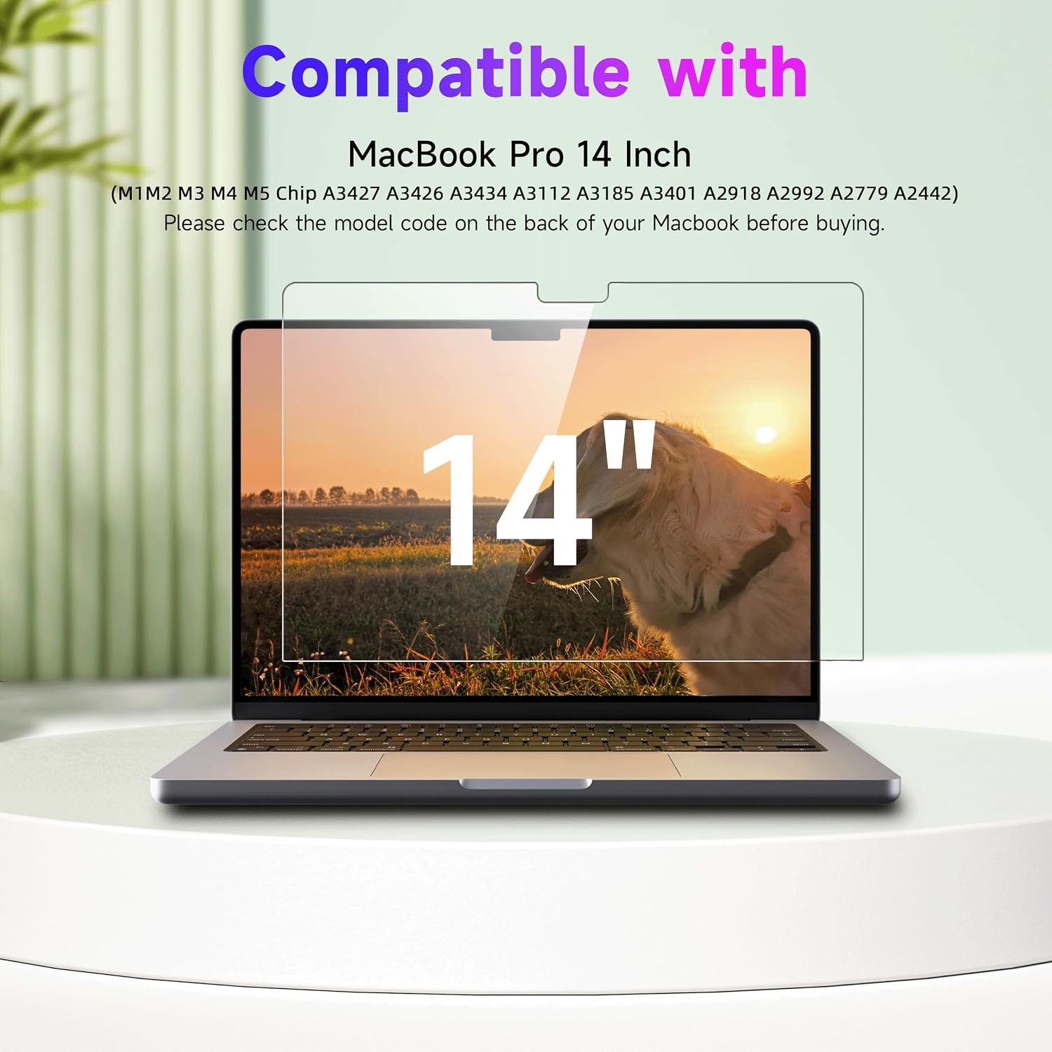 Blue Light Blocking Matte Screen Protector – 2 Pack for MacBook Pro 14-inch M1 M