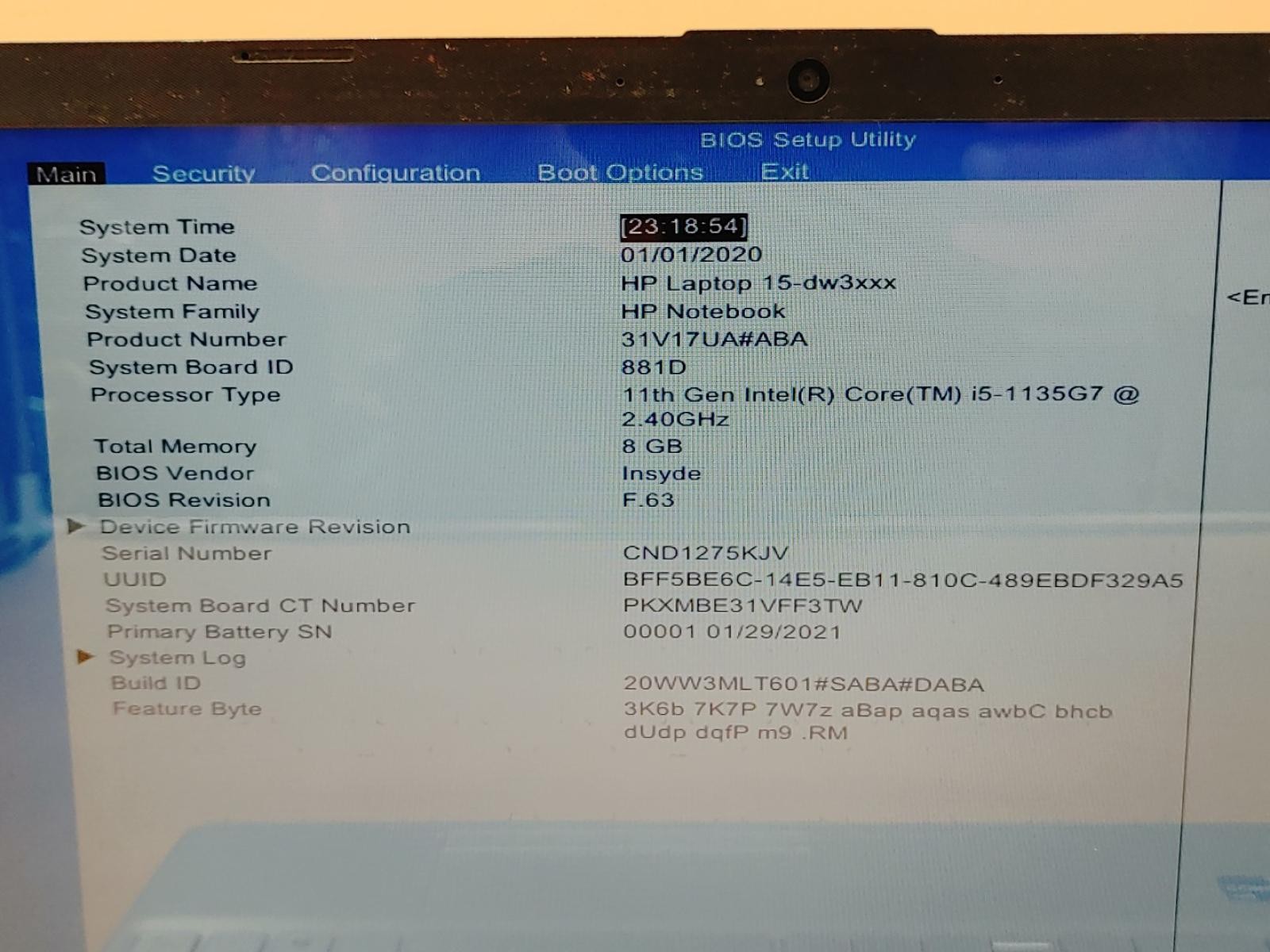 HP Laptop 15-dw3125od 15.6″ Intel i5-1135G7 8GB 512GB *NO OS/NO AC* (D Grade)