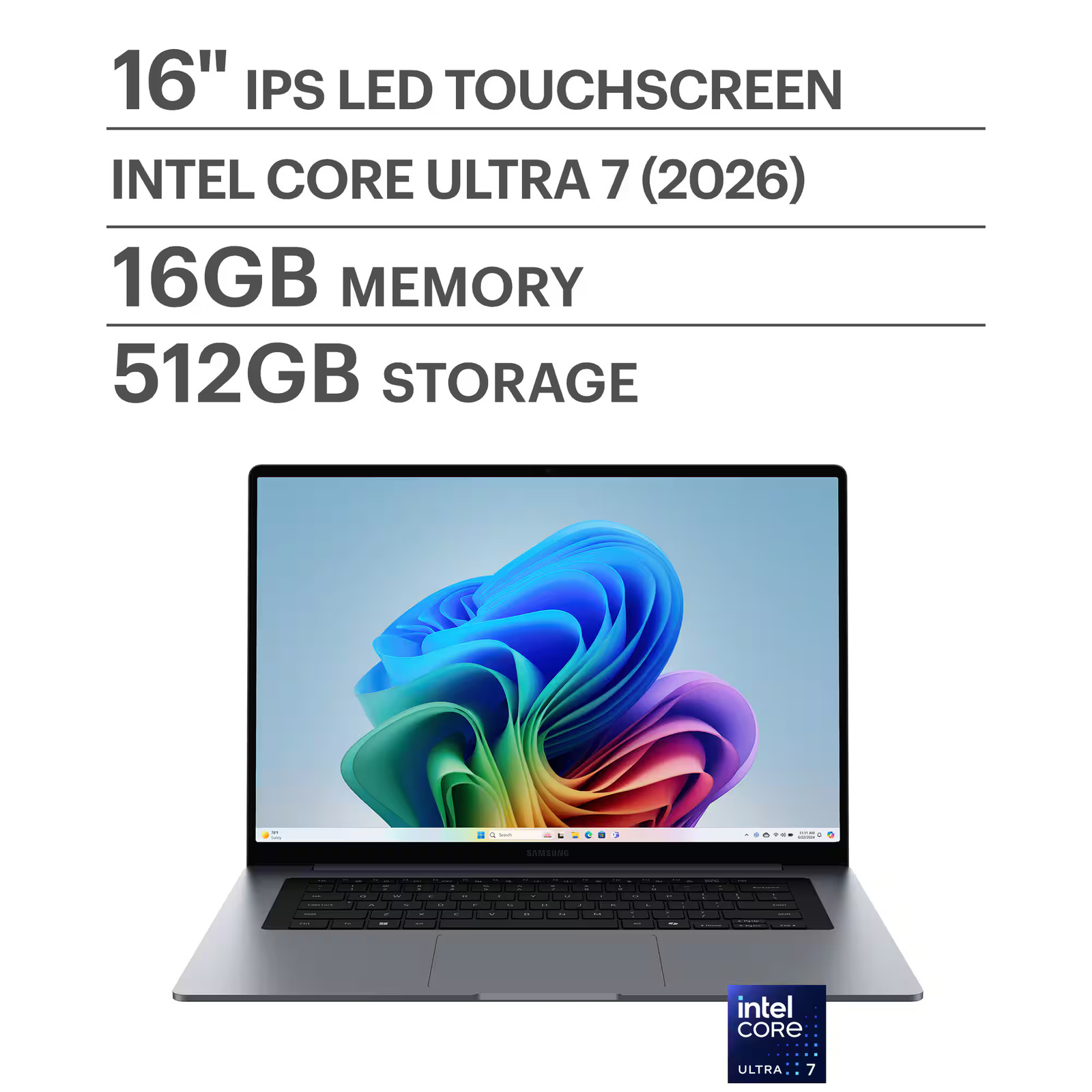 Samsung – Galaxy Book6 – Copilot+ PC – 16″ IPS LED Touch Screen Laptop – Inte…